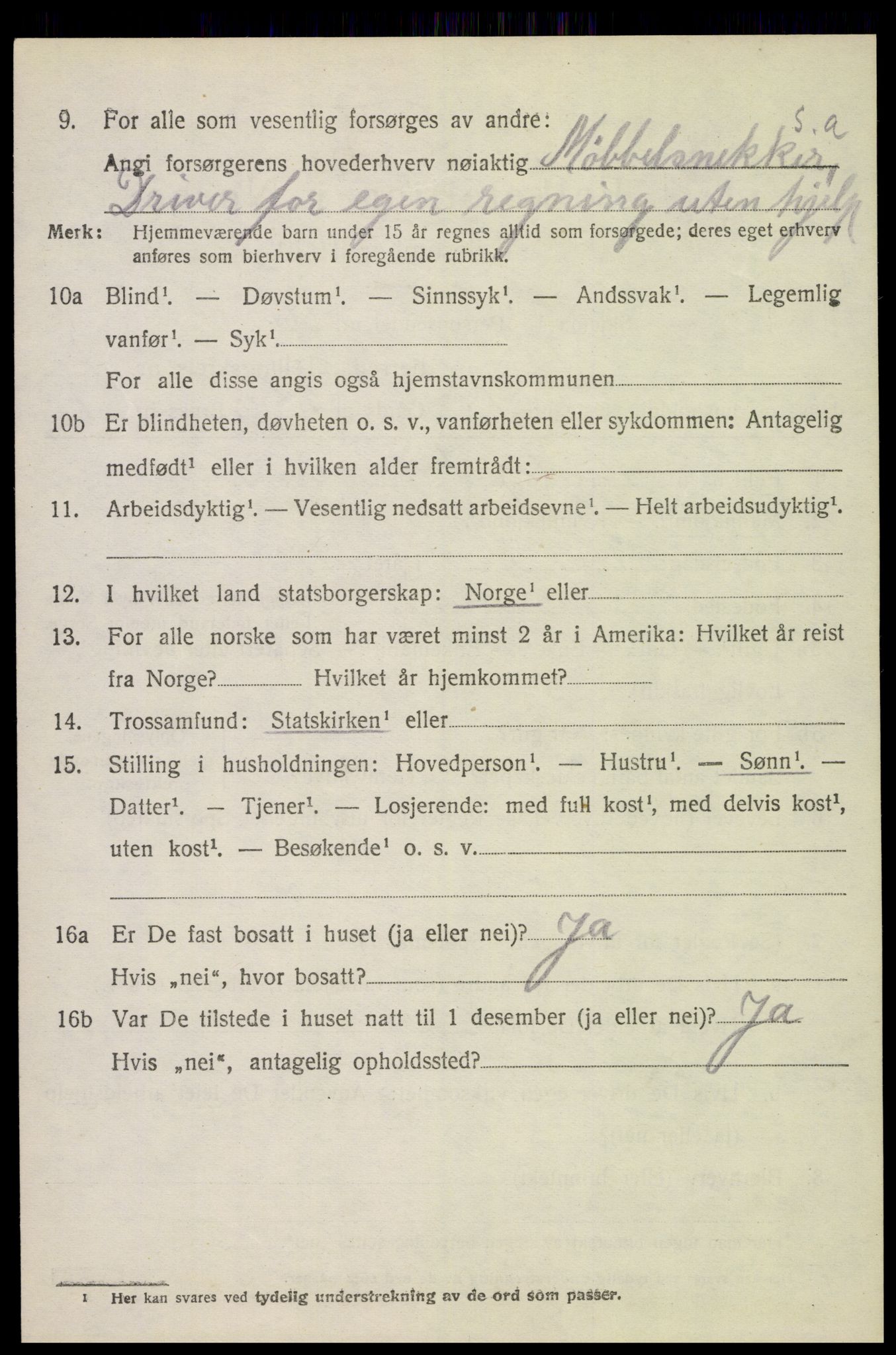 SAH, 1920 census for Furnes, 1920, p. 1820