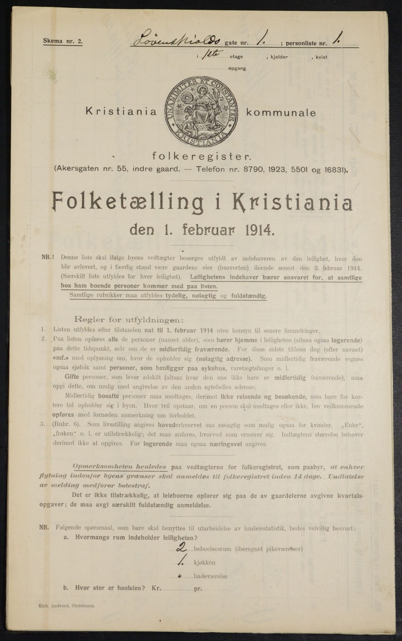 OBA, Municipal Census 1914 for Kristiania, 1914, p. 58712