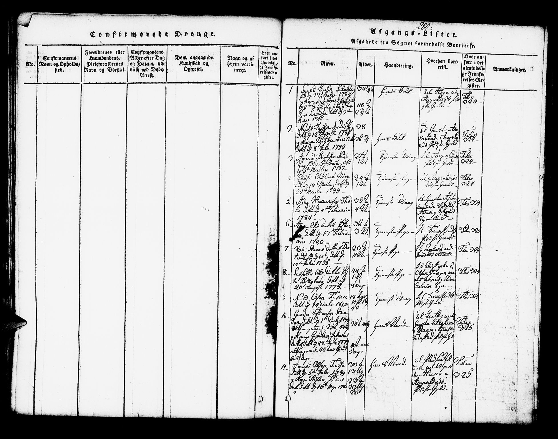 Kvam sokneprestembete, SAB/A-76201/H/Haa: Parish register (official) no. A 6, 1818-1832, p. 280