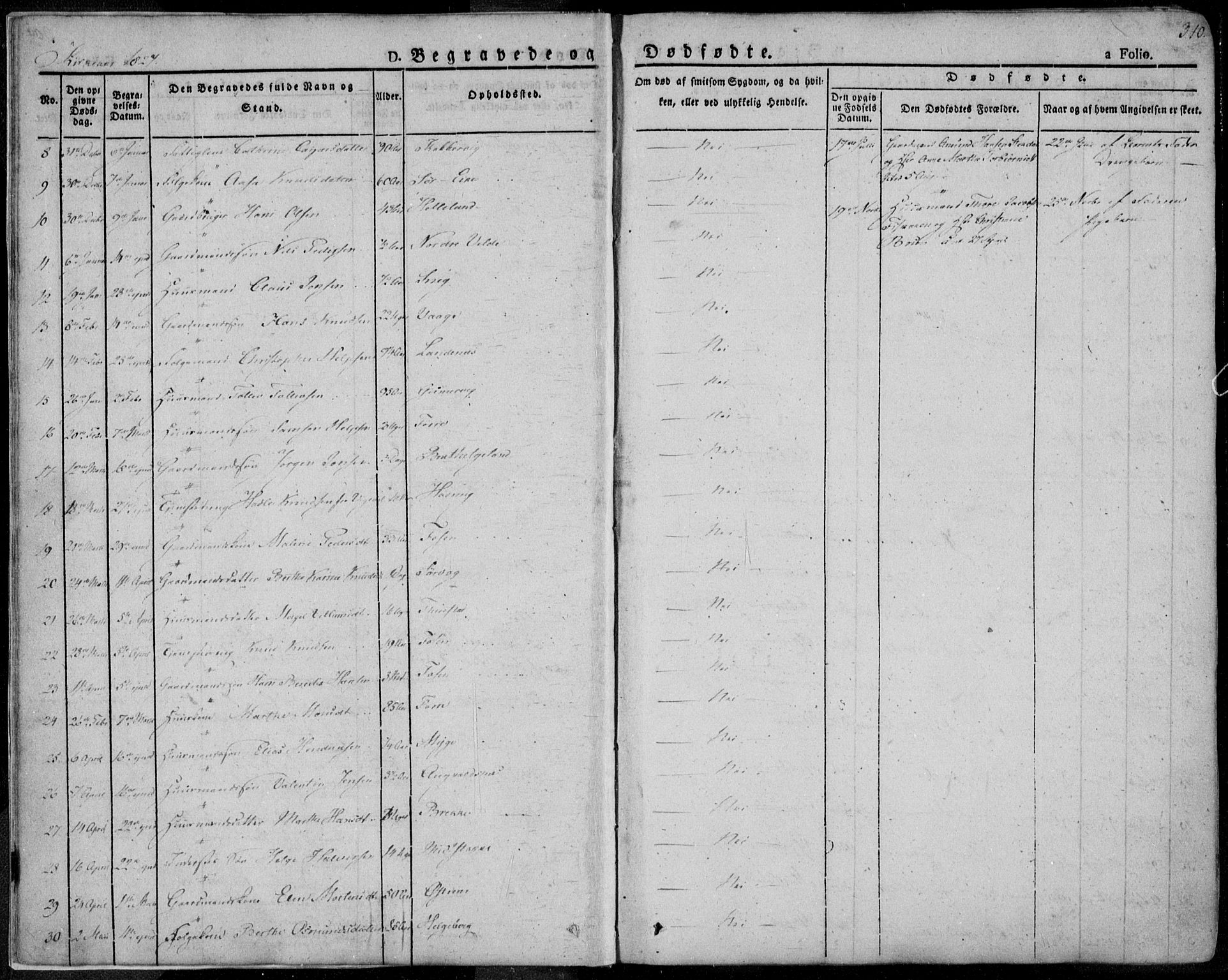 Avaldsnes sokneprestkontor, AV/SAST-A -101851/H/Ha/Haa/L0005: Parish register (official) no. A 5.2, 1825-1841, p. 310