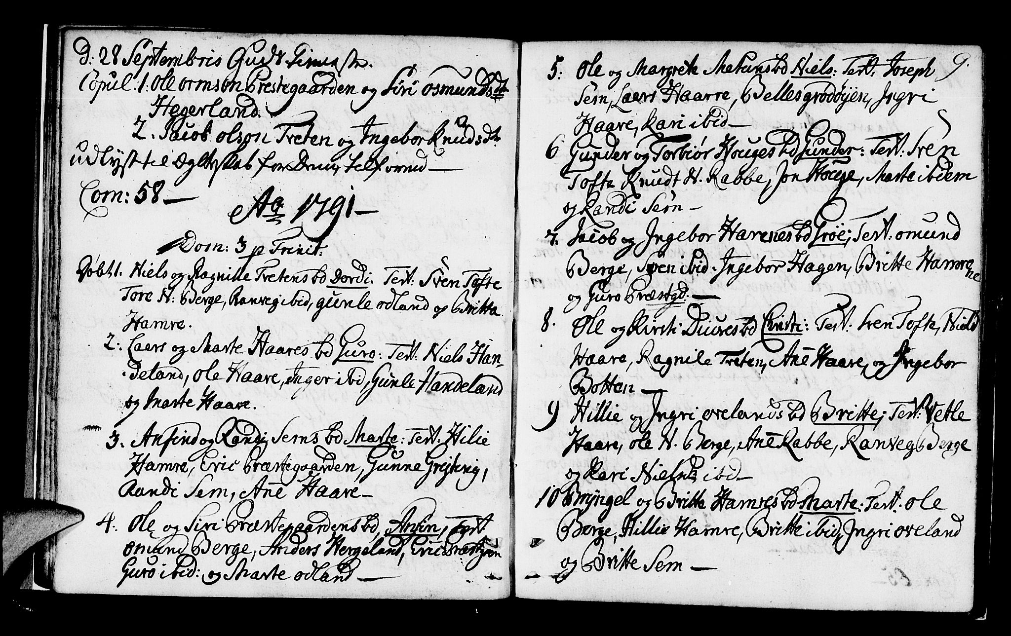Røldal sokneprestembete, SAB/A-100247: Parish register (official) no. A 1, 1780-1816, p. 9