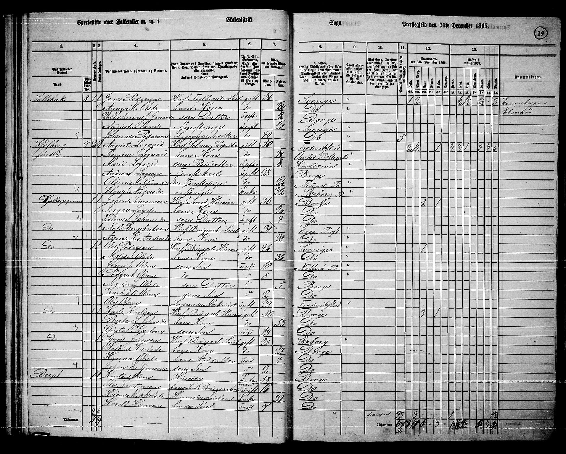 RA, 1865 census for Borge, 1865, p. 37