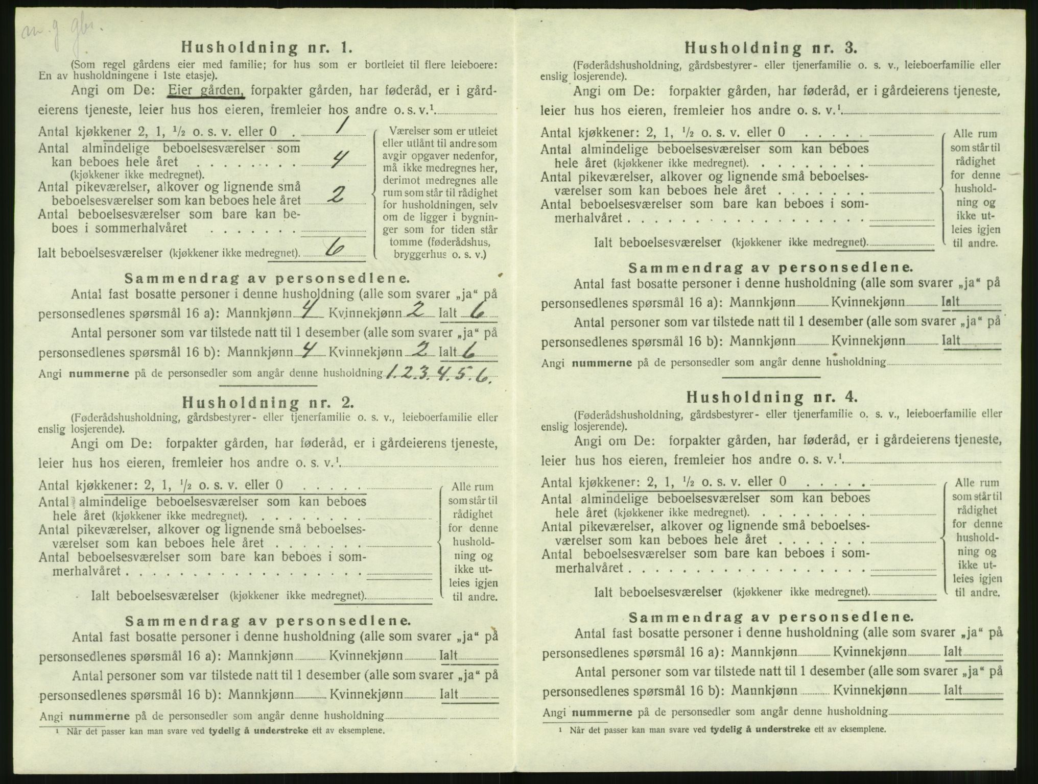 SAT, 1920 census for Ulstein, 1920, p. 97