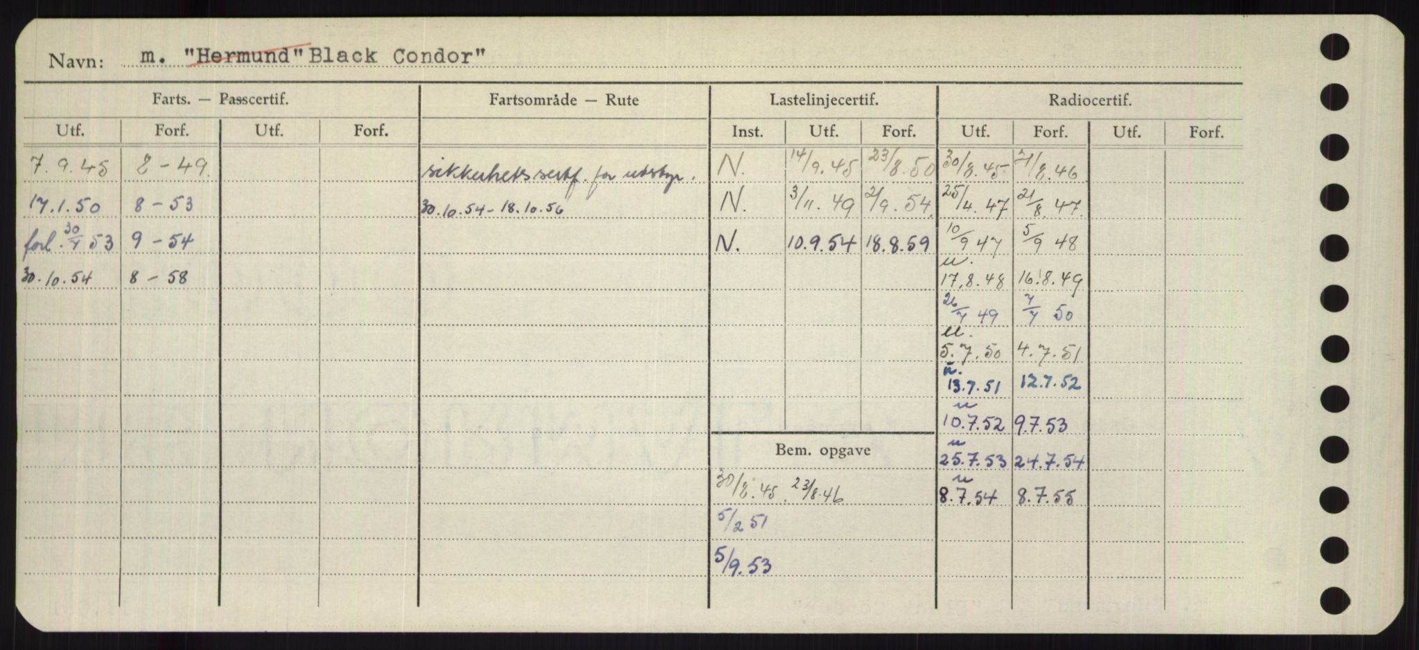 Sjøfartsdirektoratet med forløpere, Skipsmålingen, RA/S-1627/H/Hb/L0001: Fartøy, A-D, p. 276