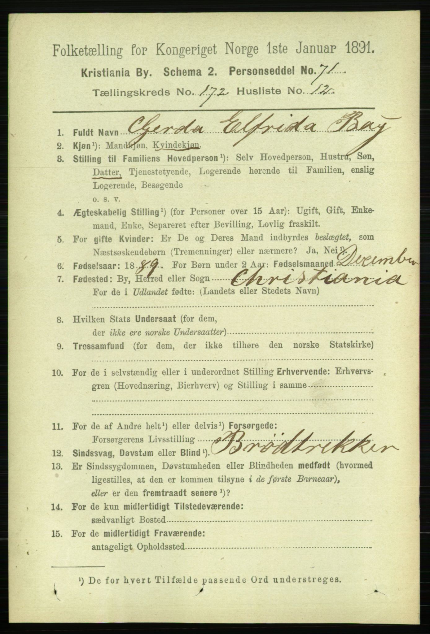 RA, 1891 census for 0301 Kristiania, 1891, p. 102256