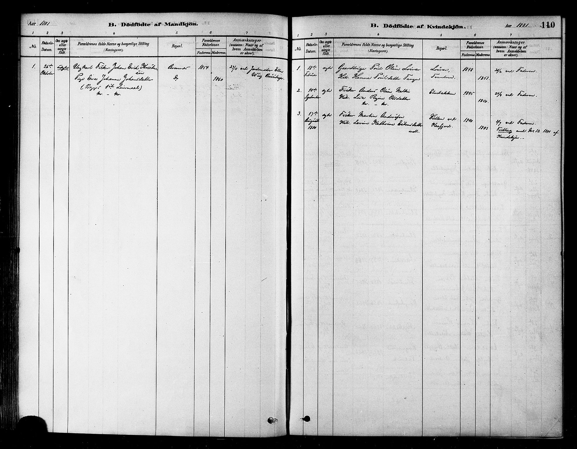 Alta sokneprestkontor, SATØ/S-1338/H/Ha/L0002.kirke: Parish register (official) no. 2, 1879-1892, p. 110
