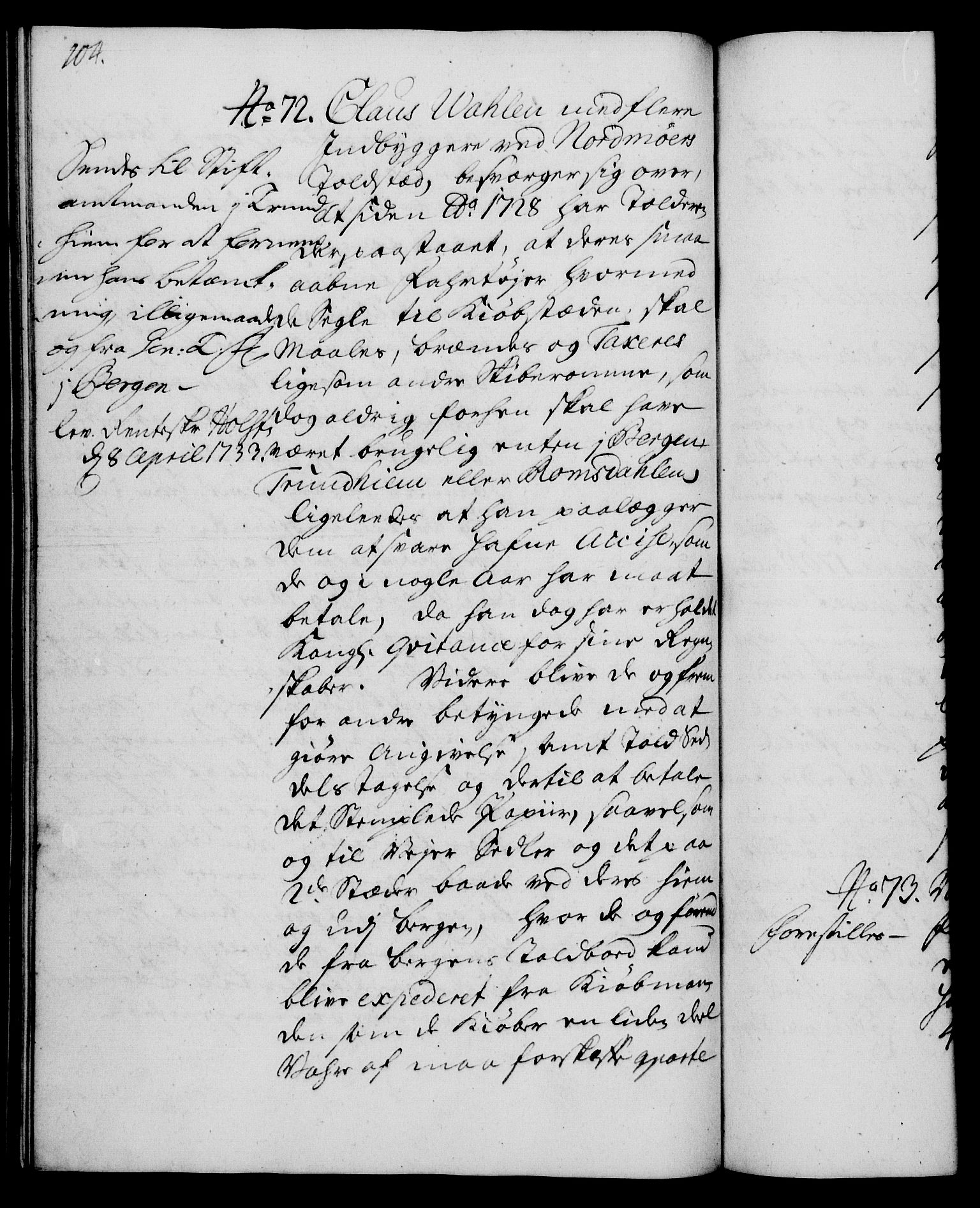 Rentekammeret, Kammerkanselliet, RA/EA-3111/G/Gh/Gha/L0015: Norsk ekstraktmemorialprotokoll (merket RK 53.60), 1733, p. 104