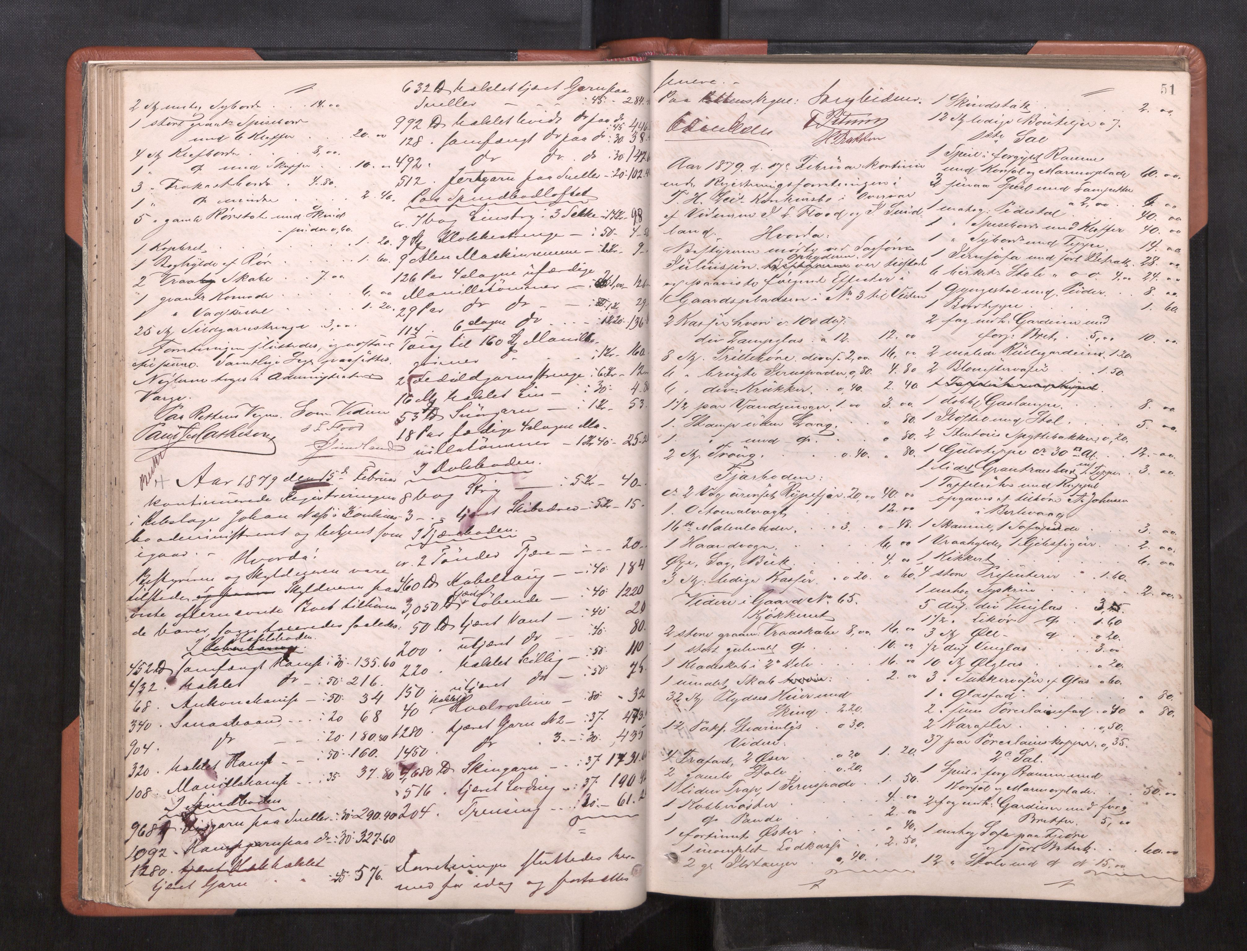 Trondheim byfogd, AV/SAT-A-0003/1/3/3C/L0009: Skifteregistreringsprotokoll (u/ register), 1878-1885, p. 51
