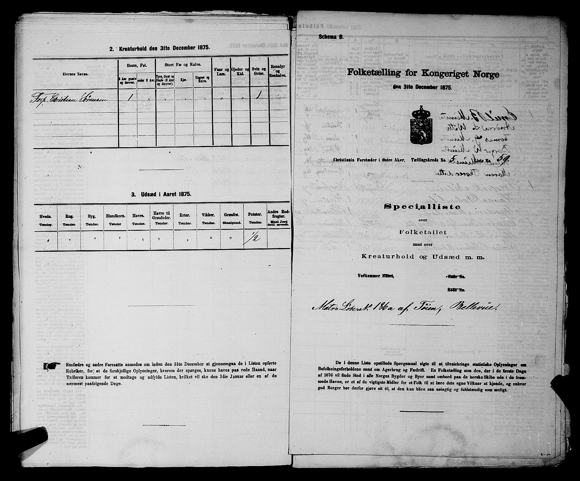 RA, 1875 census for 0218bP Østre Aker, 1875, p. 1552