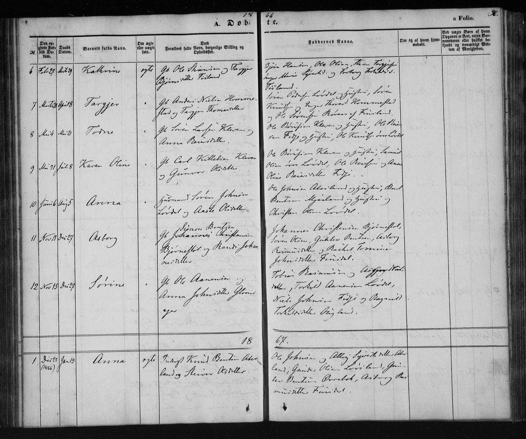 Holum sokneprestkontor, AV/SAK-1111-0022/F/Fa/Fab/L0005: Parish register (official) no. A 5, 1847-1874, p. 90