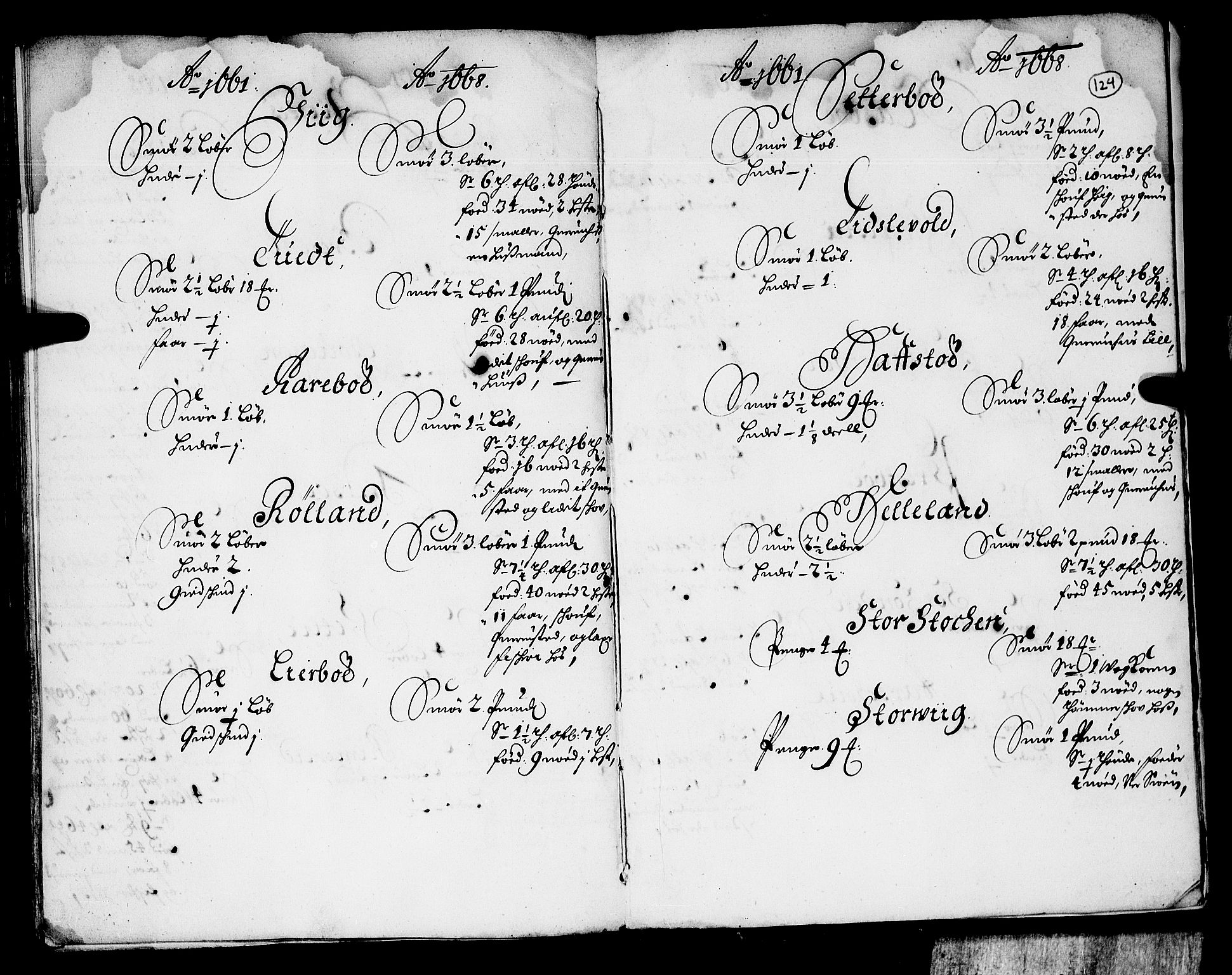 Rentekammeret inntil 1814, Realistisk ordnet avdeling, RA/EA-4070/N/Nb/Nba/L0036: Sunnhordland fogderi, 1661-1667, p. 123b-124a