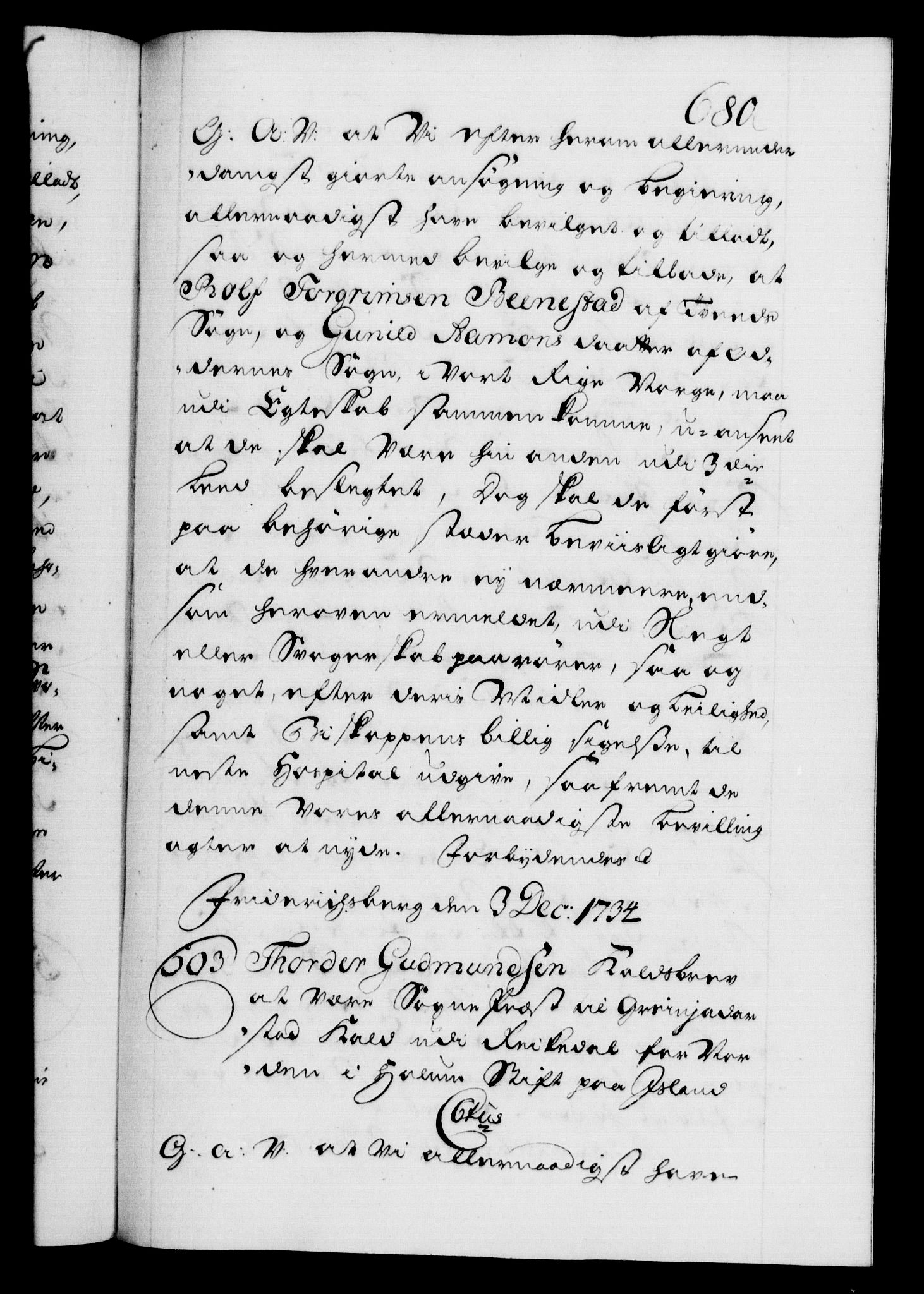 Danske Kanselli 1572-1799, AV/RA-EA-3023/F/Fc/Fca/Fcaa/L0028: Norske registre, 1733-1734, p. 680a