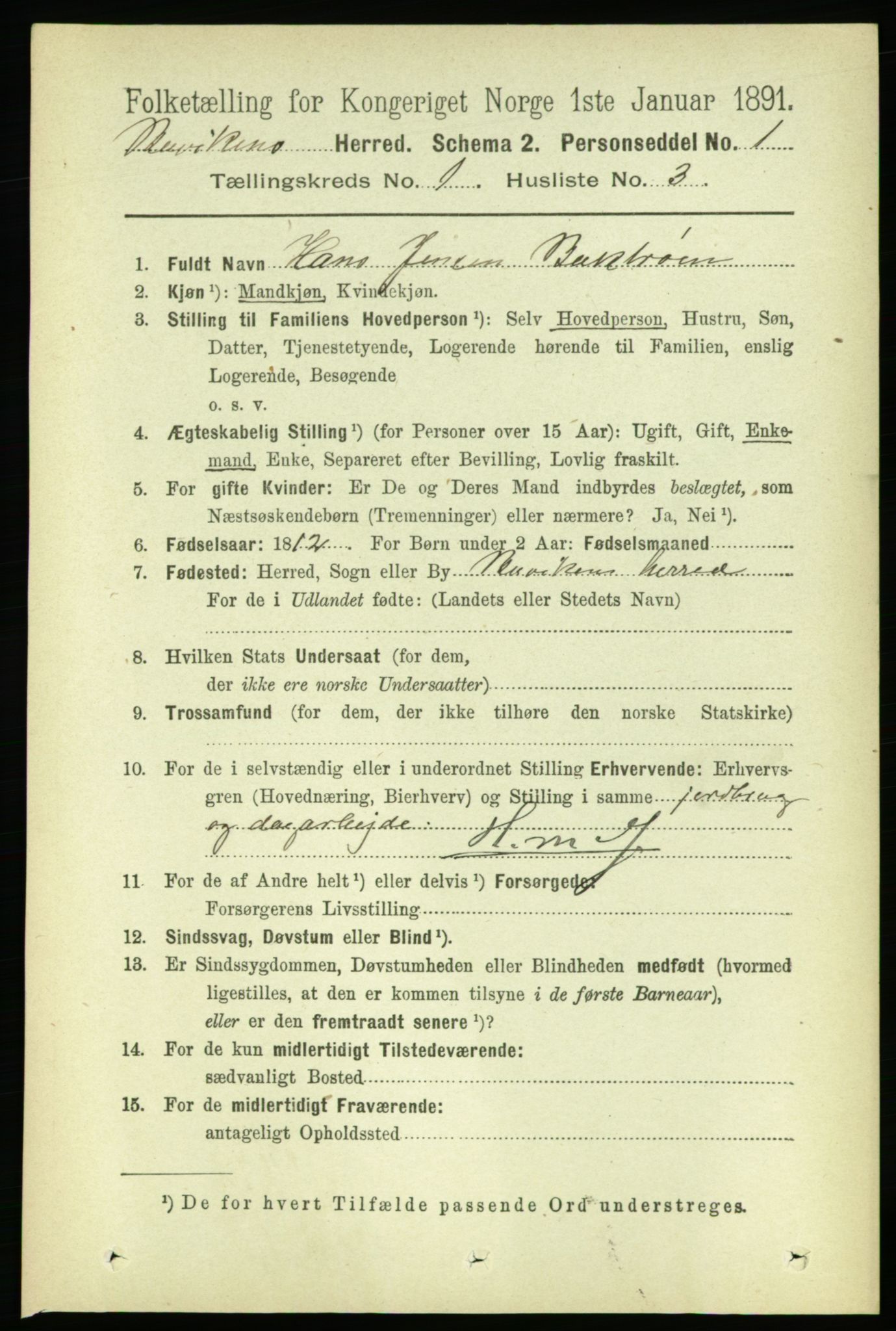 RA, 1891 census for 1656 Buvik, 1891, p. 115