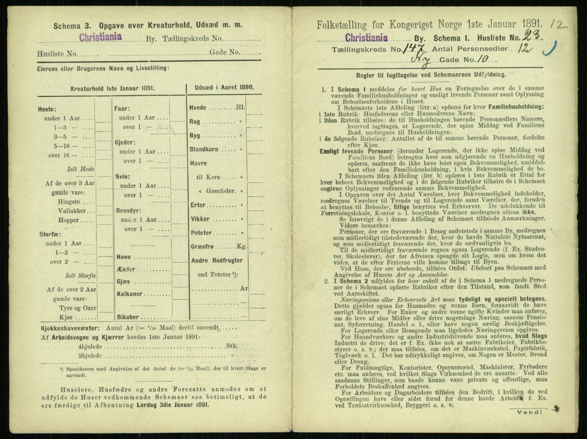 RA, 1891 census for 0301 Kristiania, 1891, p. 81587