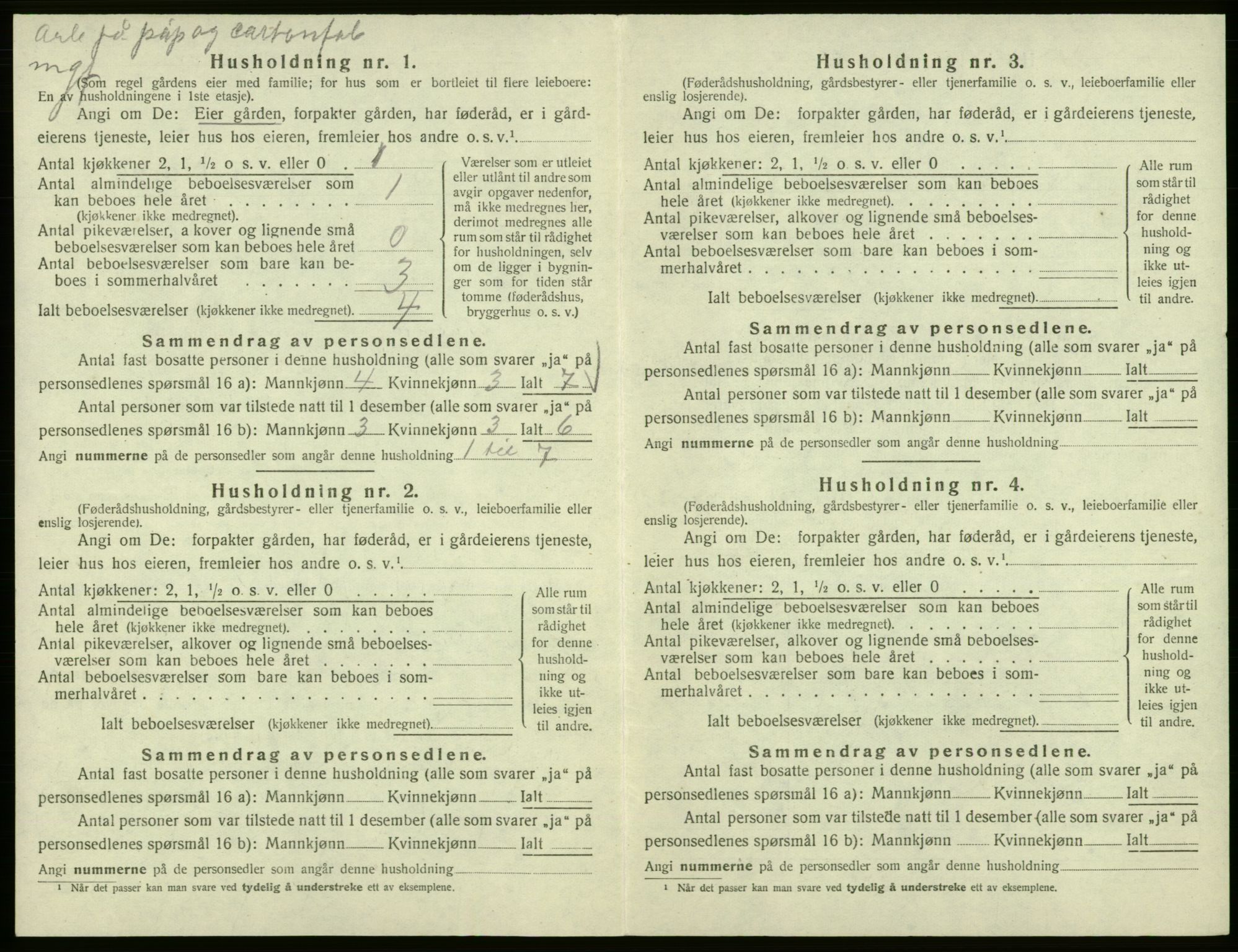 SAB, 1920 census for Hålandsdal, 1920, p. 127