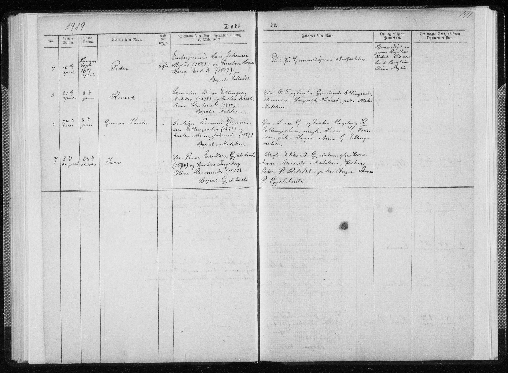 Ministerialprotokoller, klokkerbøker og fødselsregistre - Møre og Romsdal, AV/SAT-A-1454/540/L0541: Parish register (copy) no. 540C01, 1867-1920, p. 141