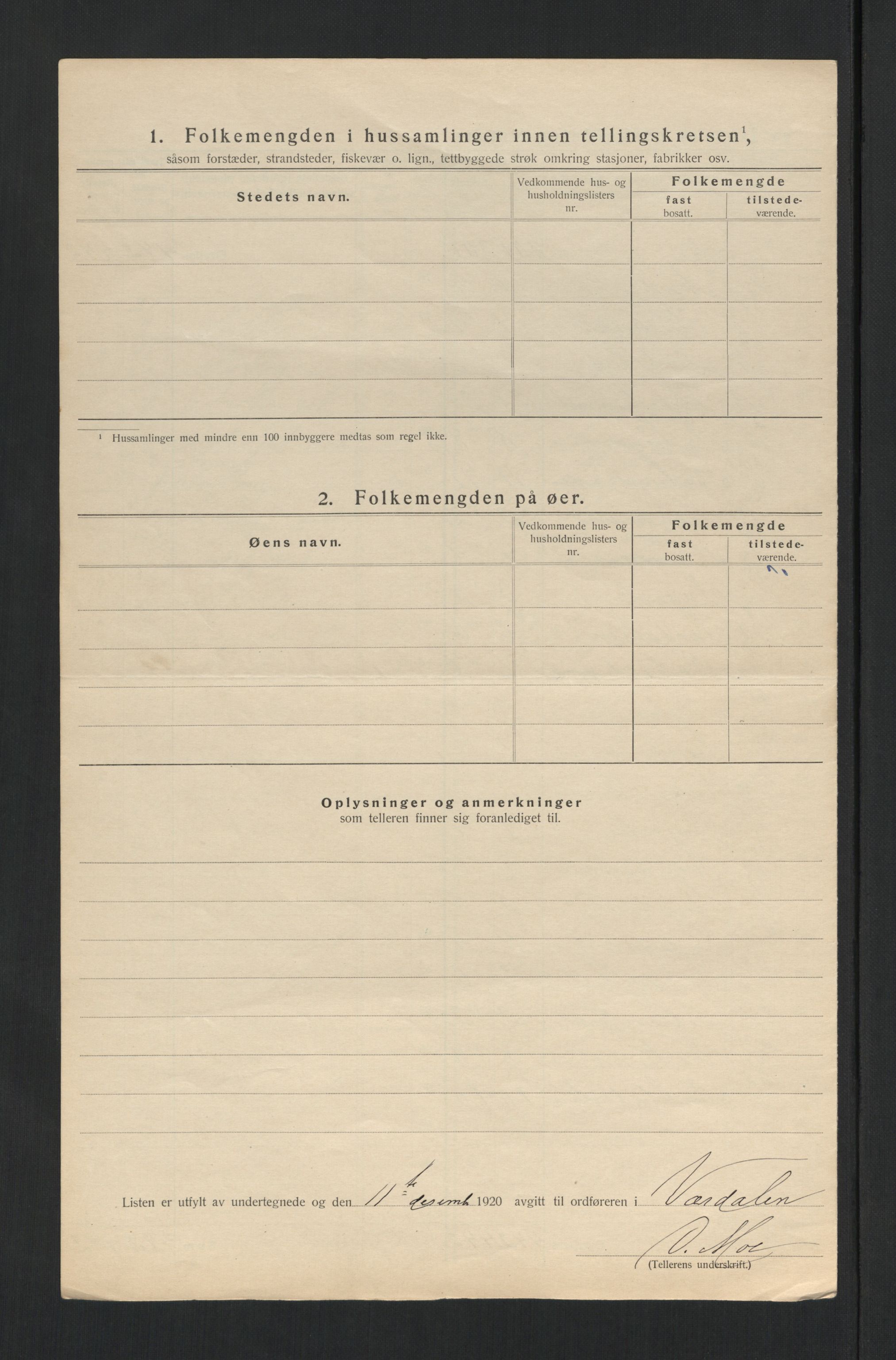 SAT, 1920 census for Verdal, 1920, p. 23