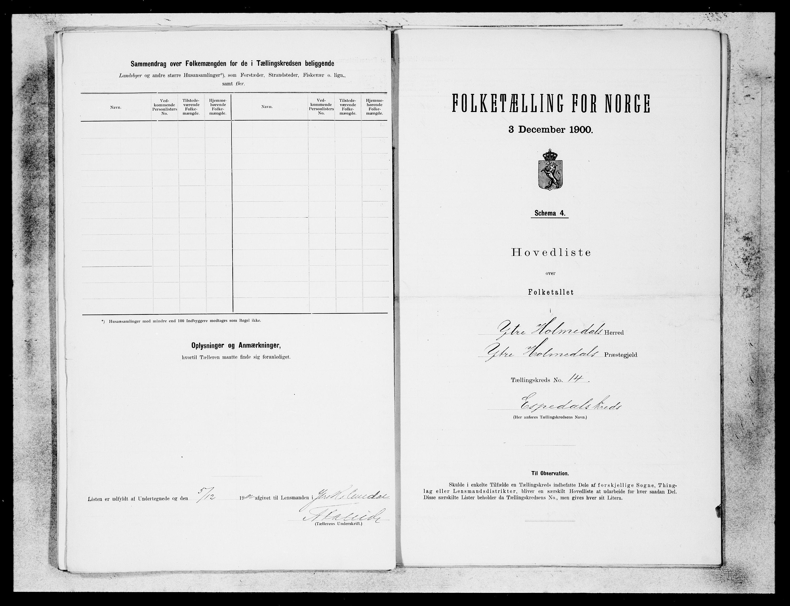 SAB, 1900 census for Ytre Holmedal, 1900, p. 31