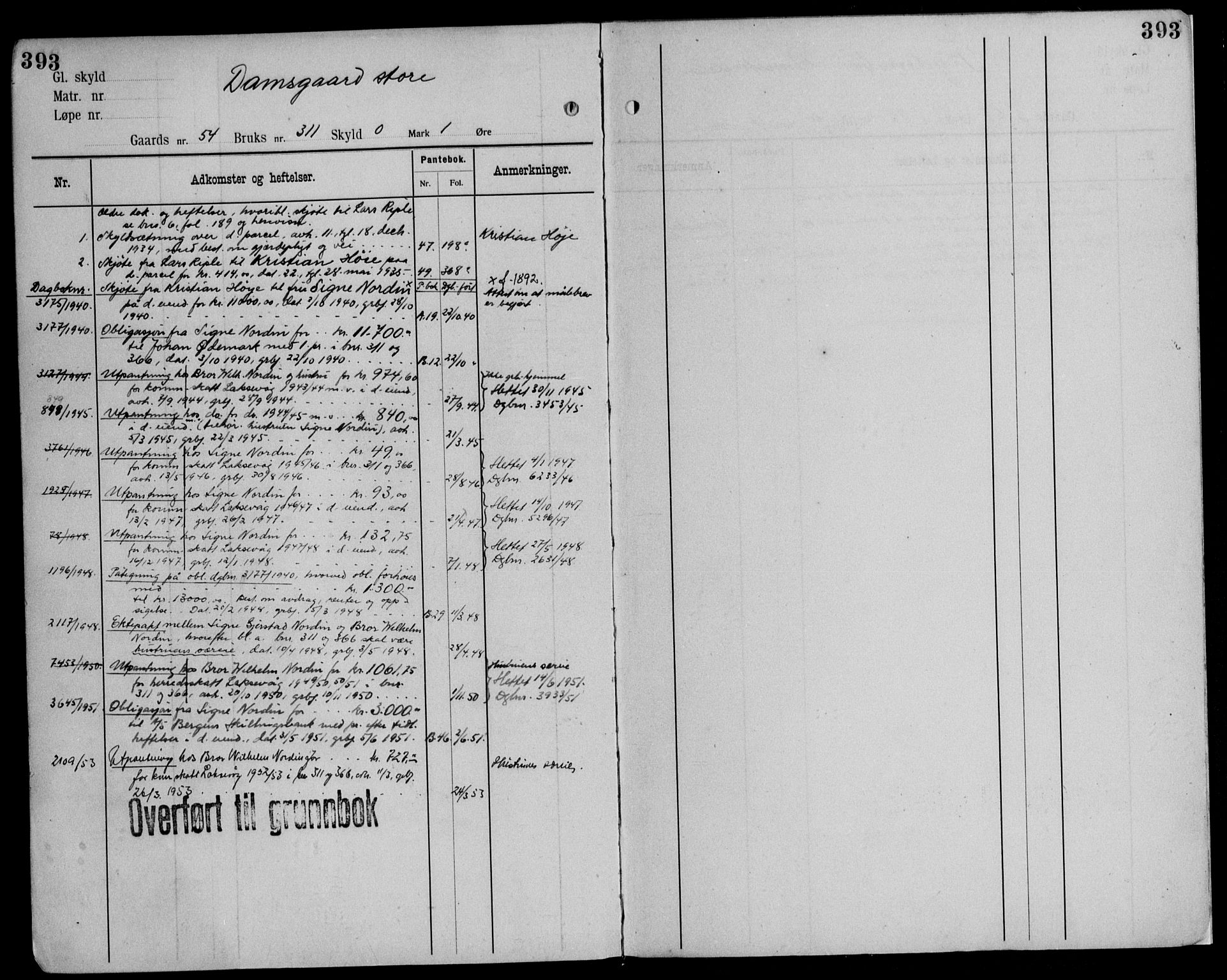 Midhordland sorenskriveri, AV/SAB-A-3001/1/G/Ga/Gab/L0116: Mortgage register no. II.A.b.116, p. 393