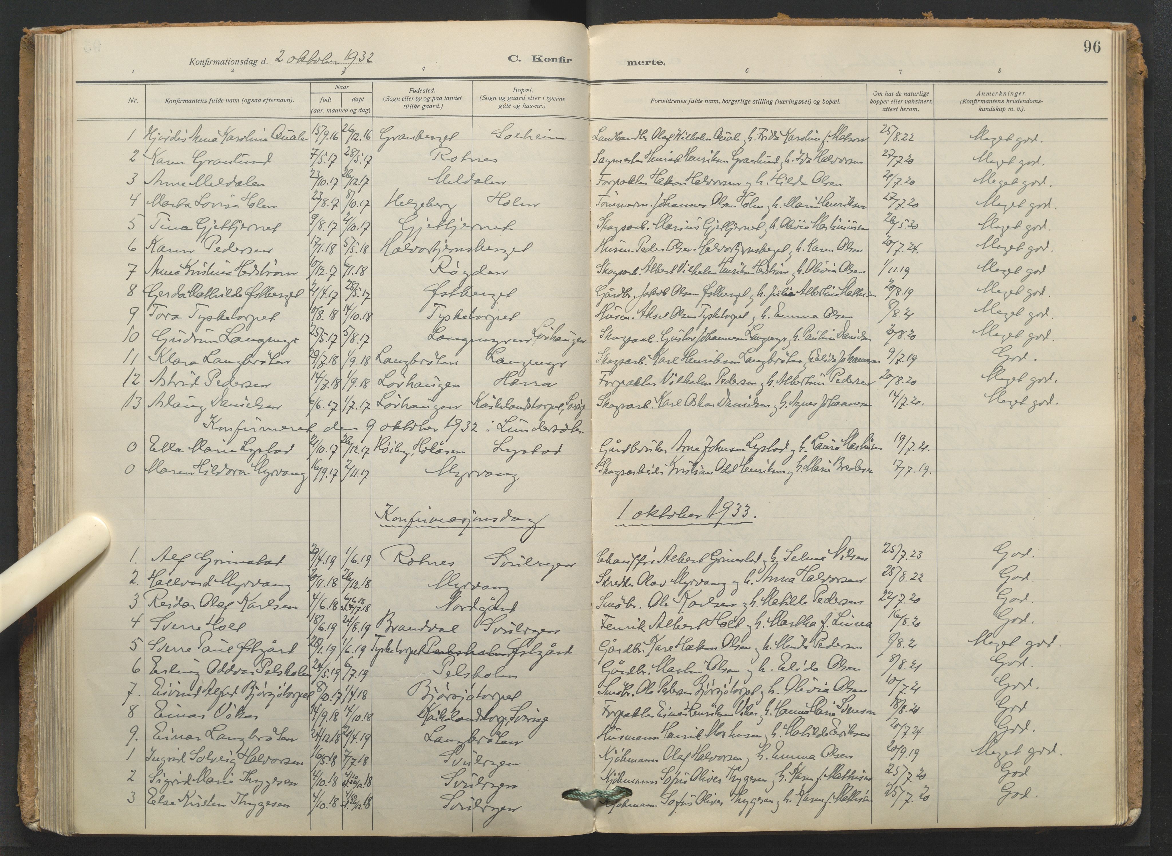 Grue prestekontor, AV/SAH-PREST-036/H/Ha/Haa/L0016: Parish register (official) no. 16, 1916-1947, p. 96