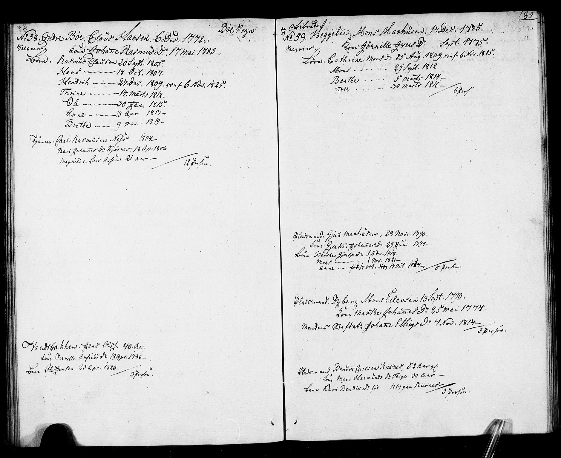 , Census 1825 for Lavik, 1825, p. 40