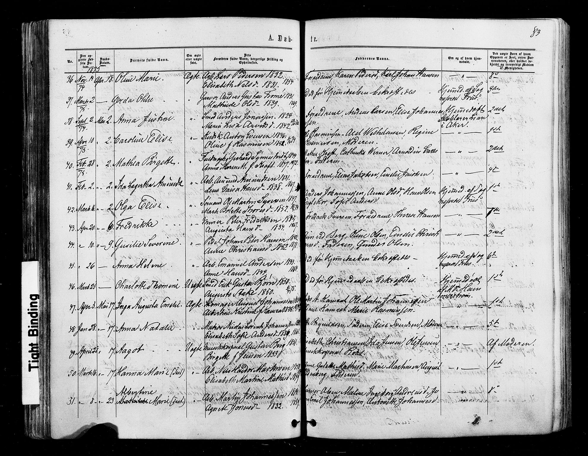 Halden prestekontor Kirkebøker, AV/SAO-A-10909/F/Fa/L0009: Parish register (official) no. I 9, 1866-1877, p. 83