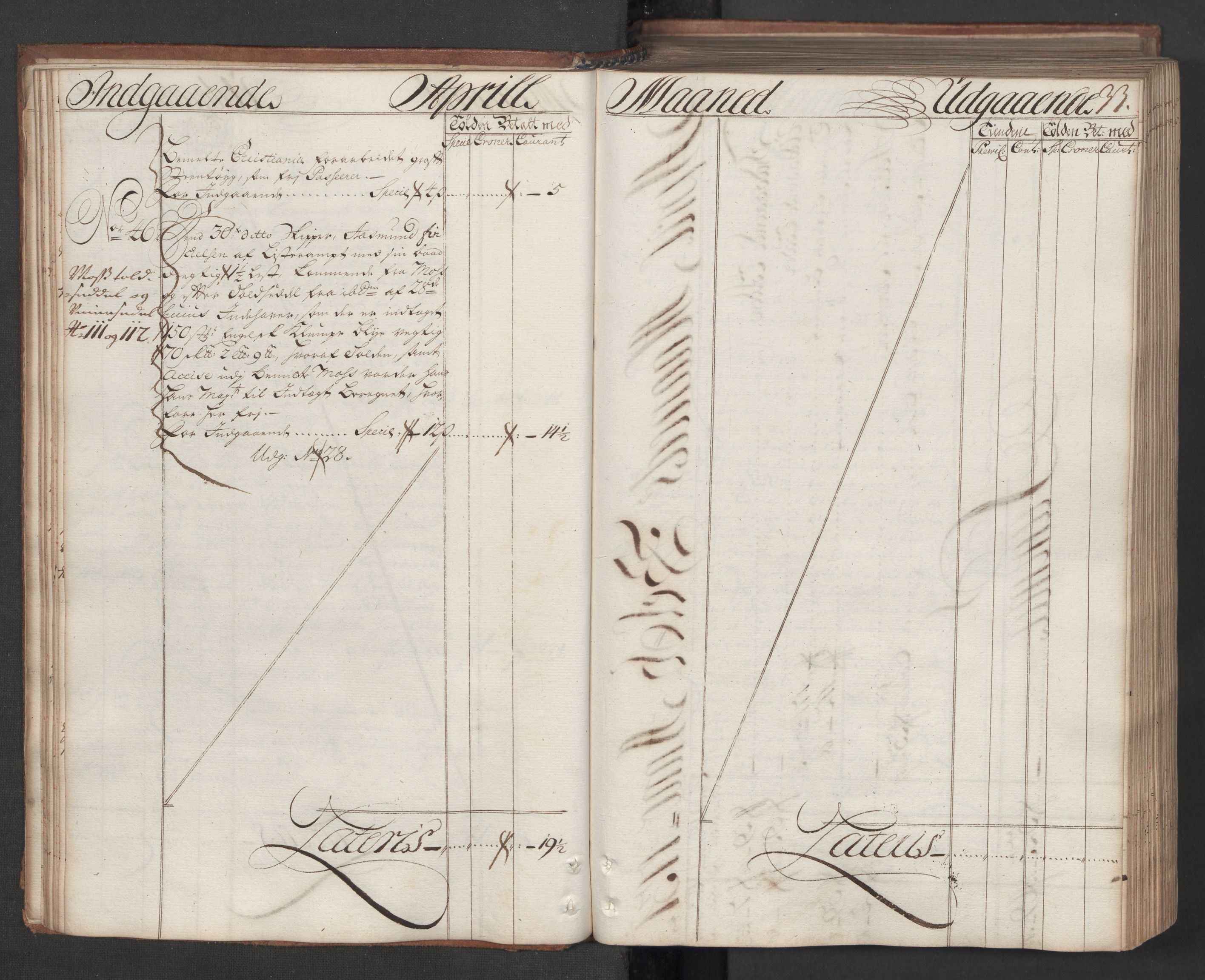 Generaltollkammeret, tollregnskaper, RA/EA-5490/R08/L0009/0001: Tollregnskaper Drammen / Hovedtollbok, 1731, p. 32b-33a