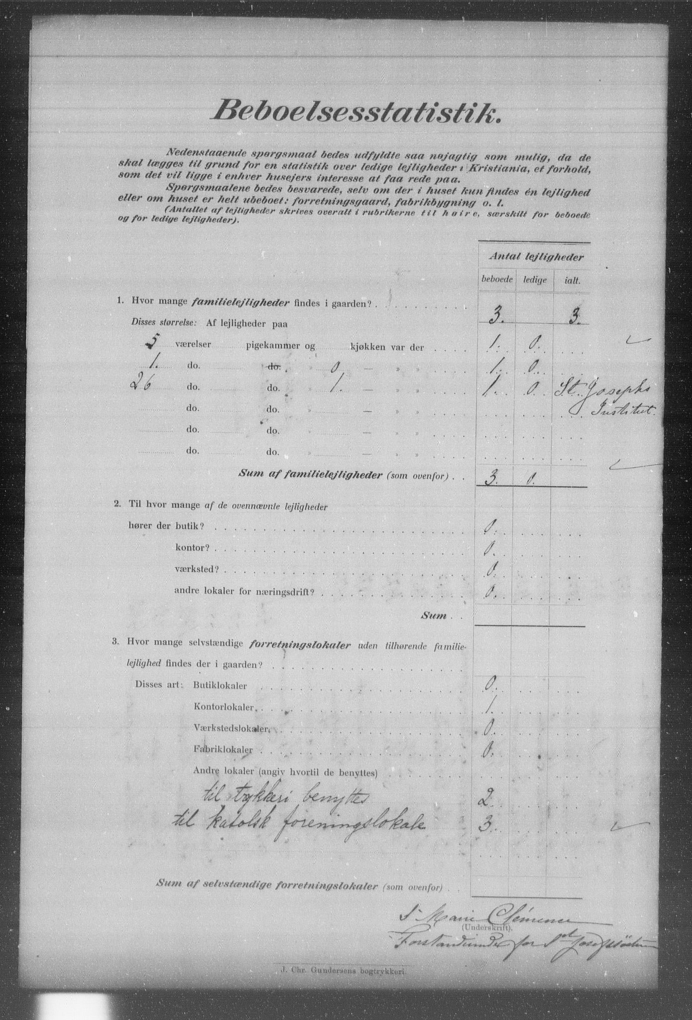 OBA, Municipal Census 1903 for Kristiania, 1903, p. 273