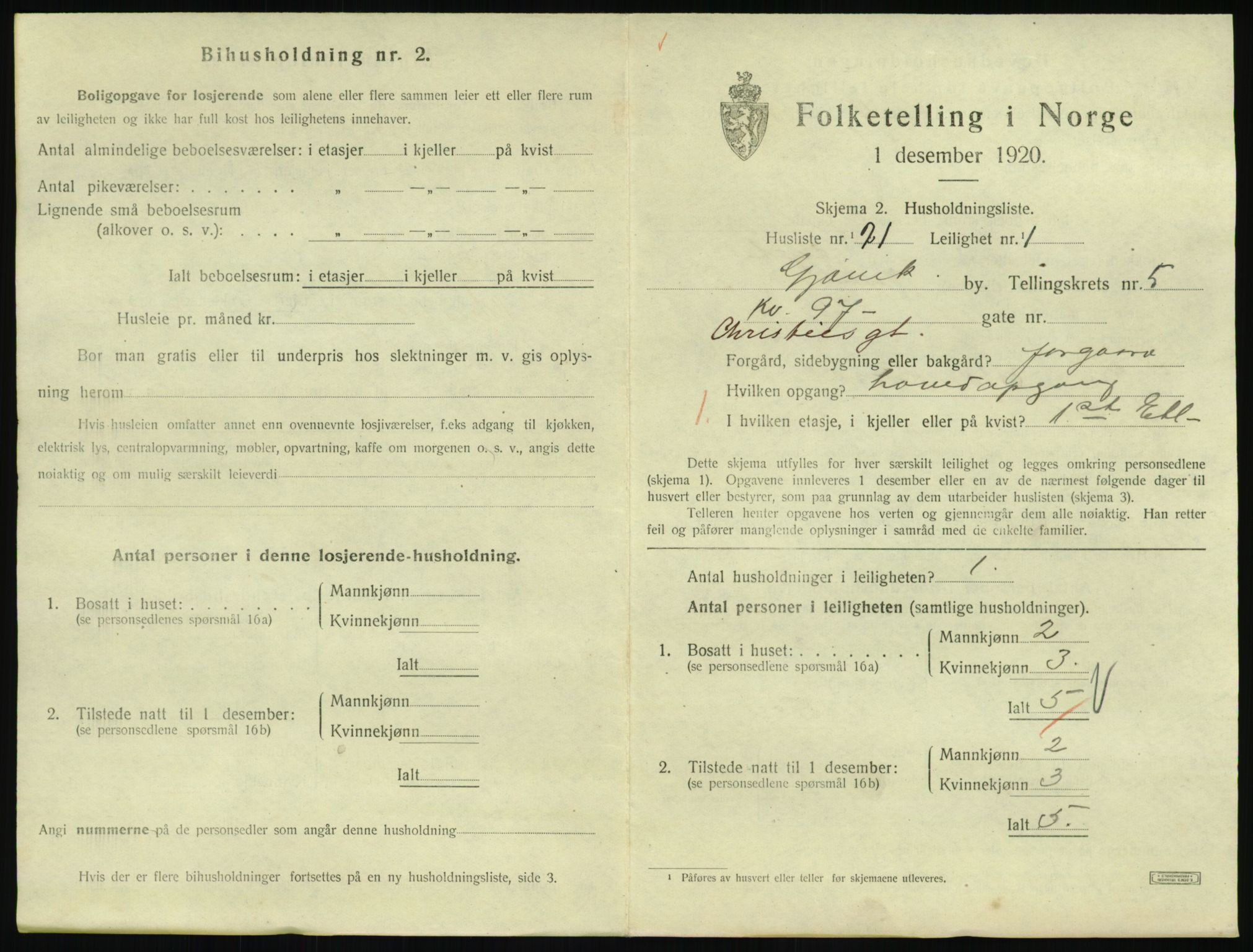 SAH, 1920 census for Gjøvik, 1920, p. 2304