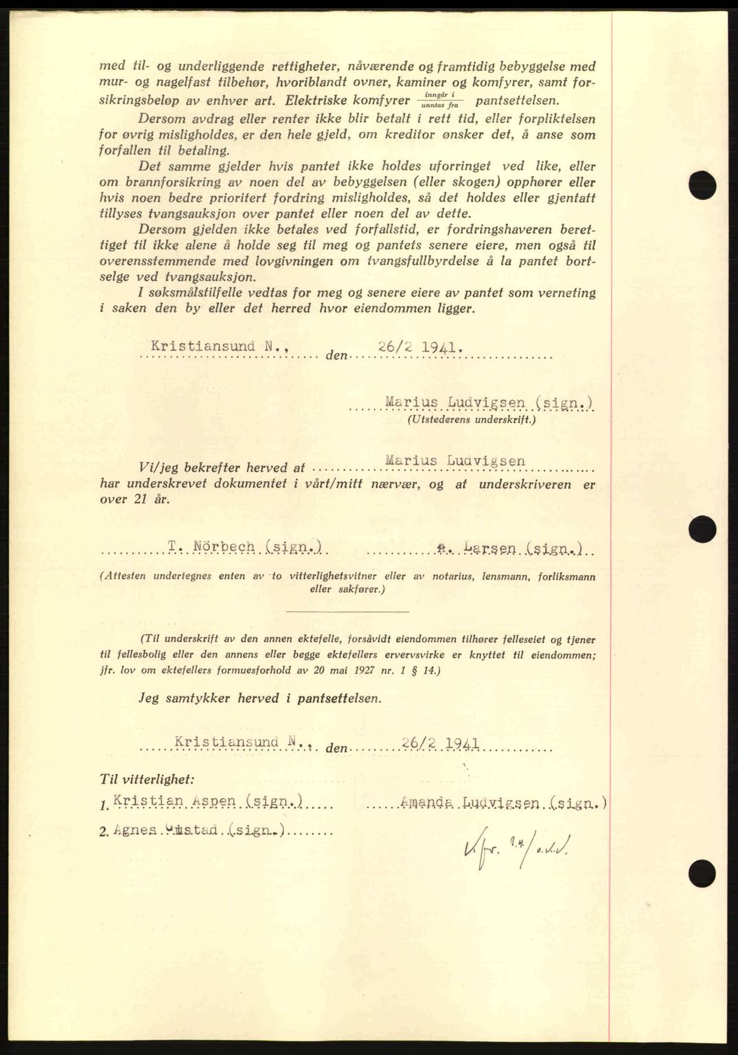 Nordmøre sorenskriveri, AV/SAT-A-4132/1/2/2Ca: Mortgage book no. B87, 1940-1941, Diary no: : 386/1941