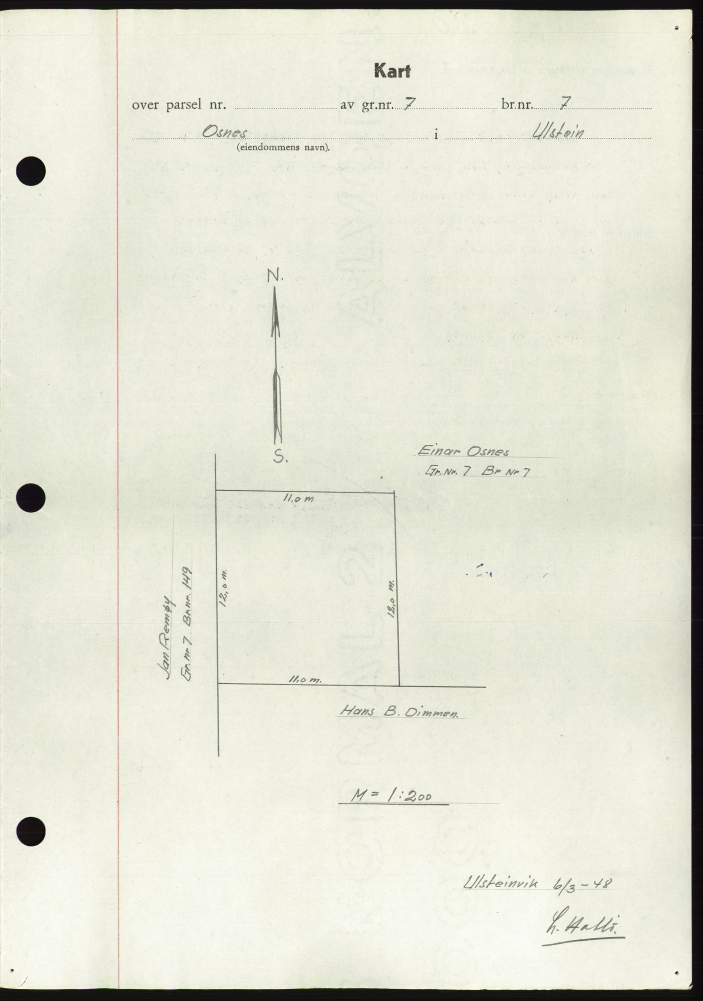 Søre Sunnmøre sorenskriveri, AV/SAT-A-4122/1/2/2C/L0082: Mortgage book no. 8A, 1948-1948, Diary no: : 362/1948