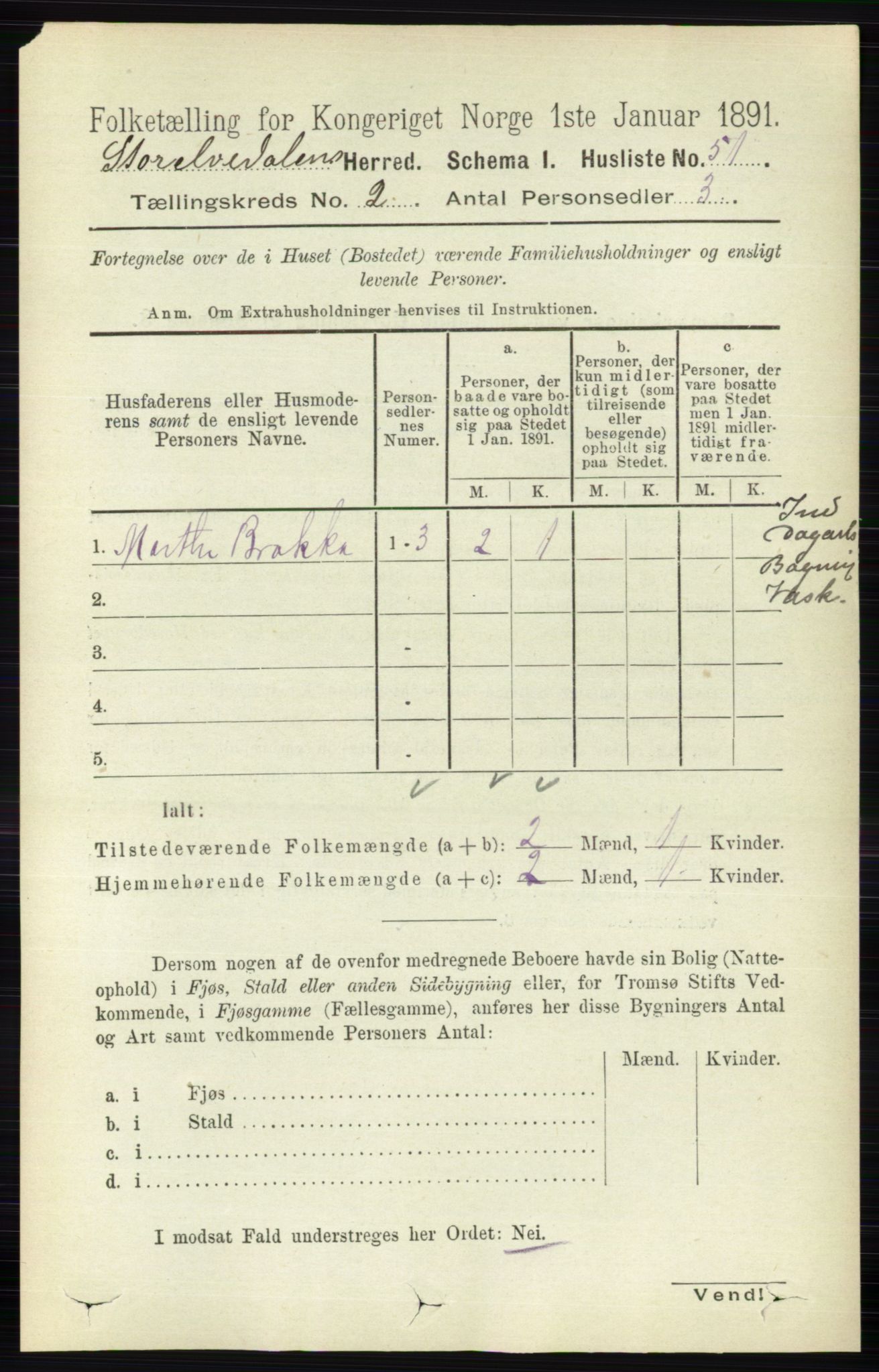 RA, 1891 census for 0430 Stor-Elvdal, 1891, p. 378