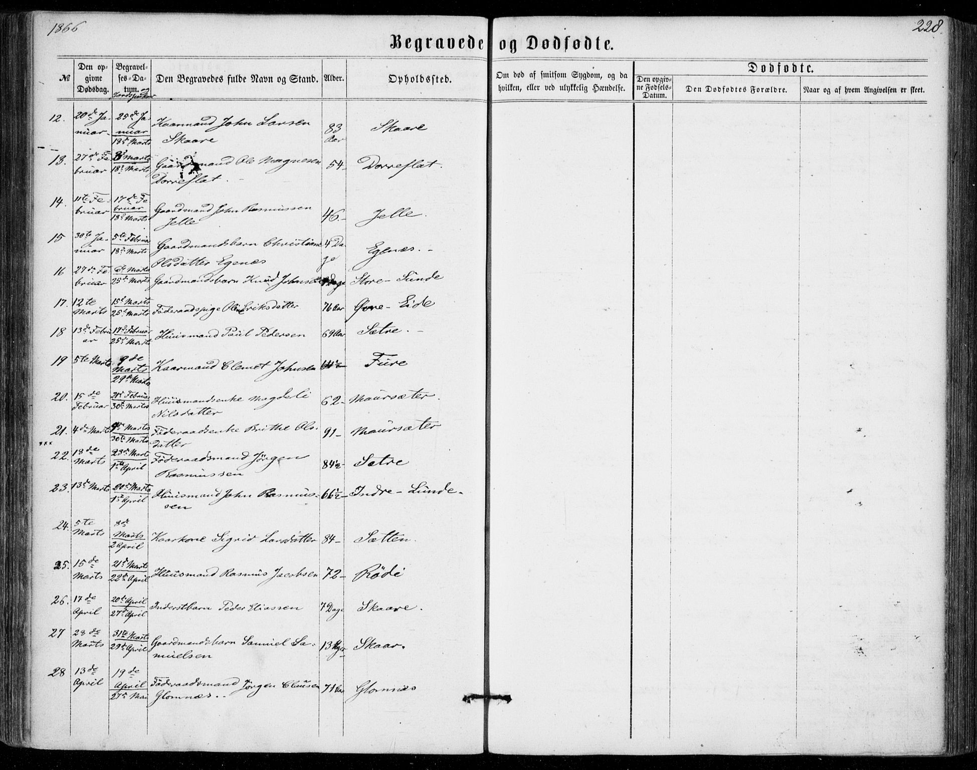 Stryn Sokneprestembete, AV/SAB-A-82501: Parish register (official) no. A 3, 1862-1877, p. 228