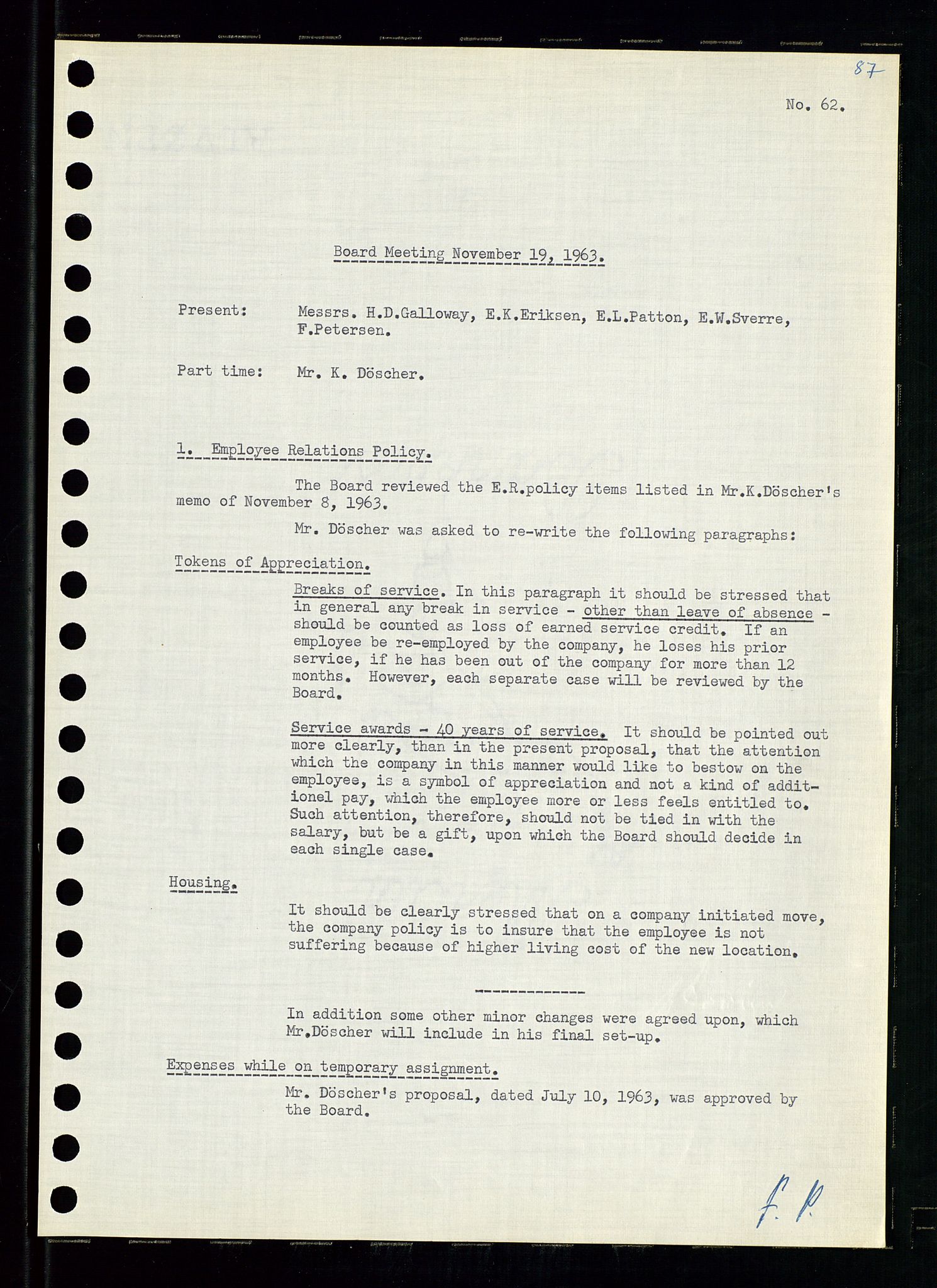 Pa 0982 - Esso Norge A/S, AV/SAST-A-100448/A/Aa/L0001/0004: Den administrerende direksjon Board minutes (styrereferater) / Den administrerende direksjon Board minutes (styrereferater), 1963-1964, p. 174