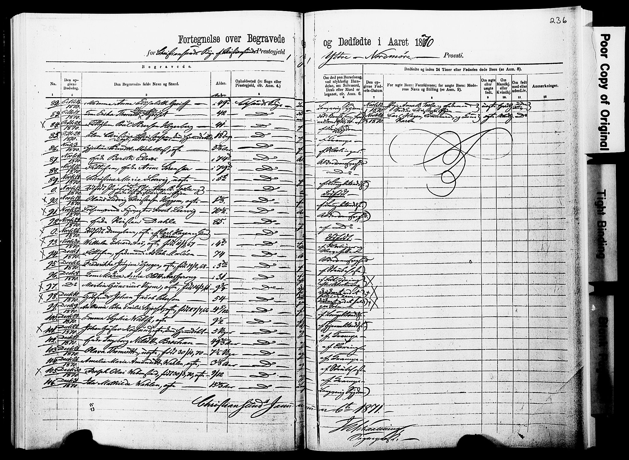 Ministerialprotokoller, klokkerbøker og fødselsregistre - Møre og Romsdal, AV/SAT-A-1454/572/L0857: Parish register (official) no. 572D01, 1866-1872, p. 235-236