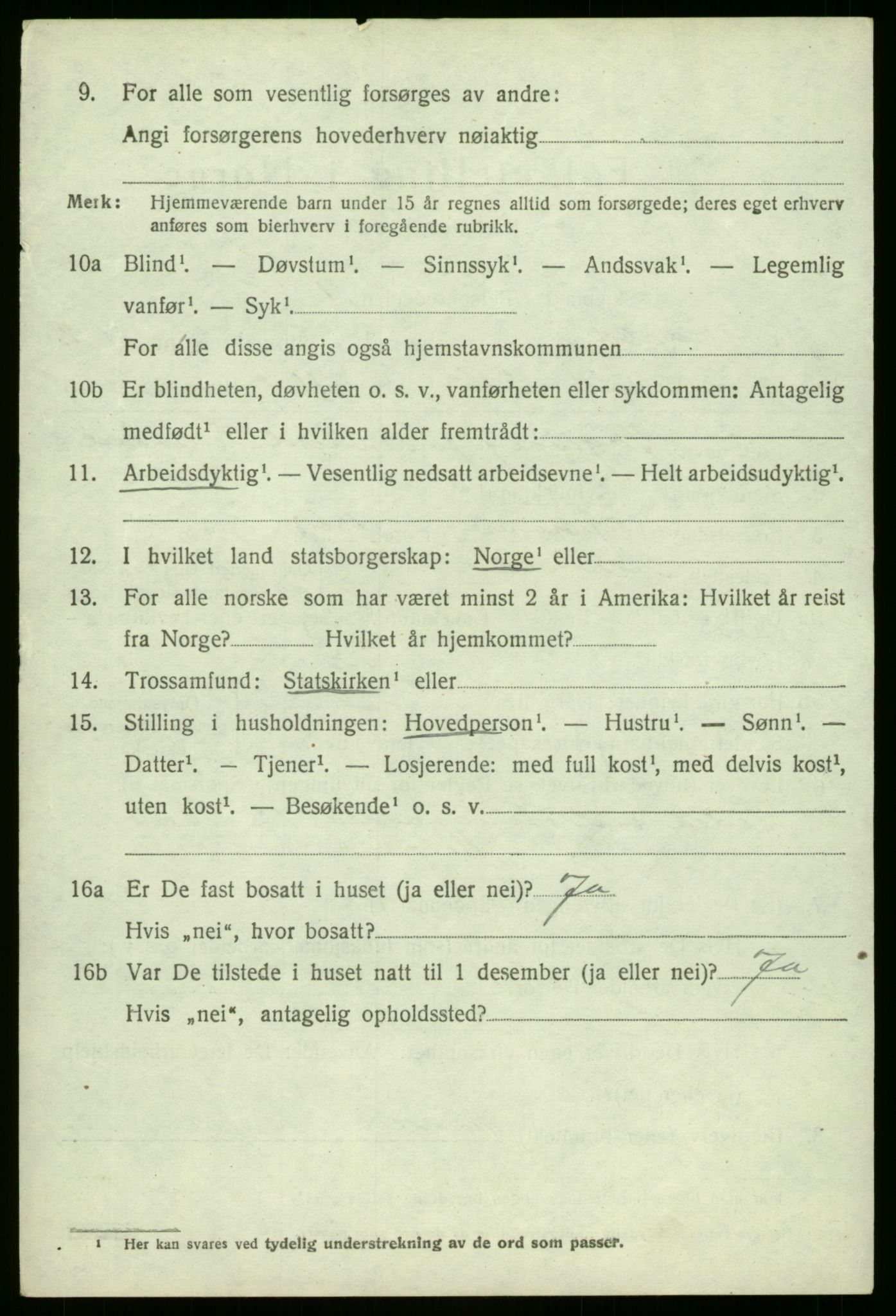 SAB, 1920 census for Askvoll, 1920, p. 2055