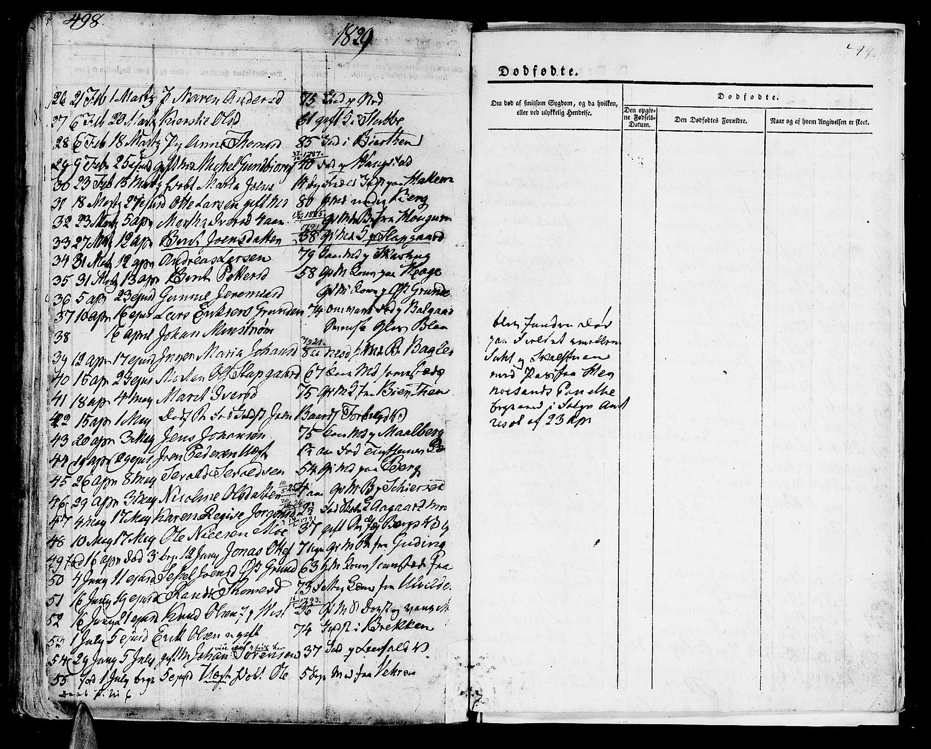 Ministerialprotokoller, klokkerbøker og fødselsregistre - Nord-Trøndelag, SAT/A-1458/723/L0237: Parish register (official) no. 723A06, 1822-1830, p. 498-499