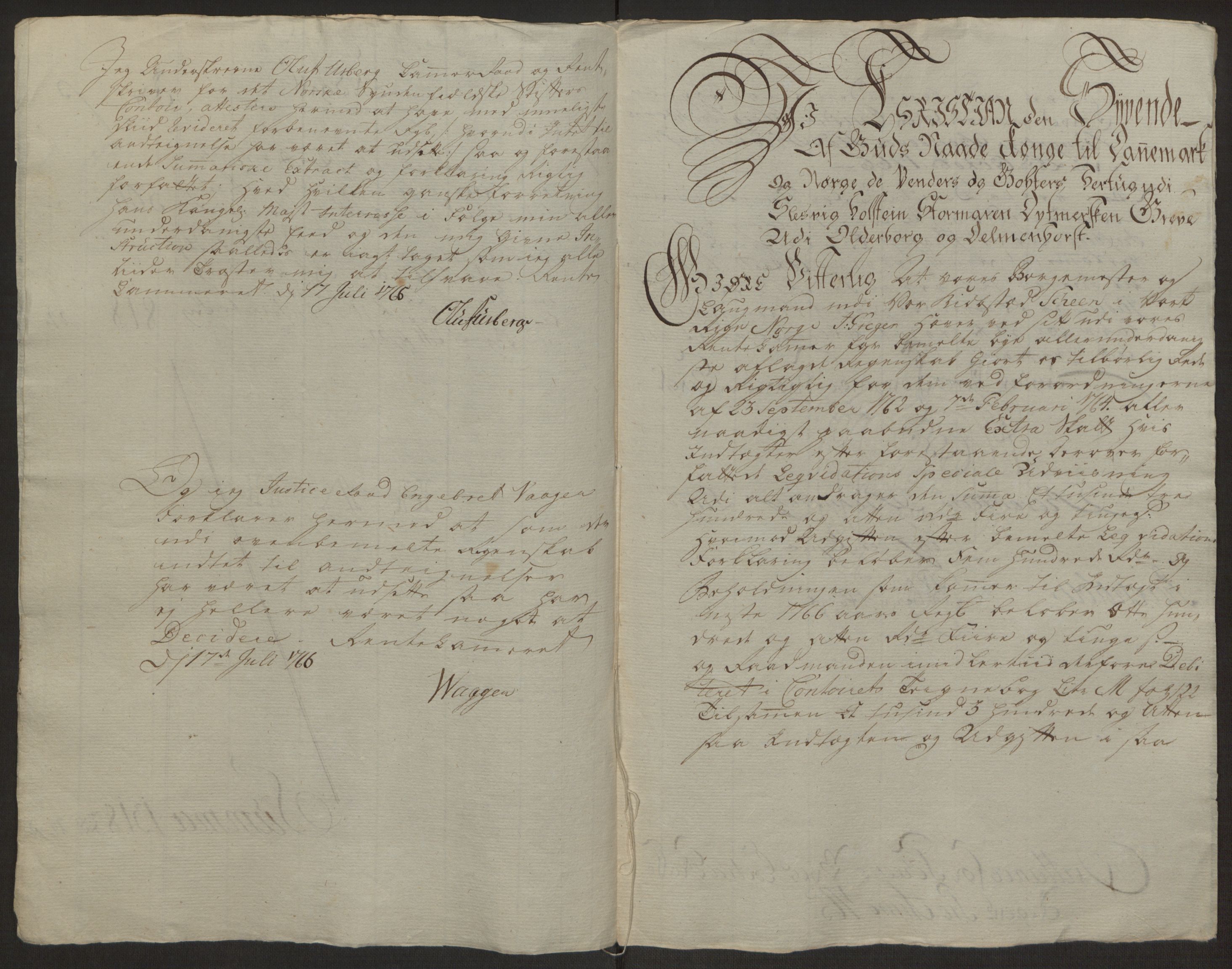 Rentekammeret inntil 1814, Reviderte regnskaper, Byregnskaper, RA/EA-4066/R/Rj/L0198/0001: [J4] Kontribusjonsregnskap / Ekstraskatt, 1762-1768, p. 322