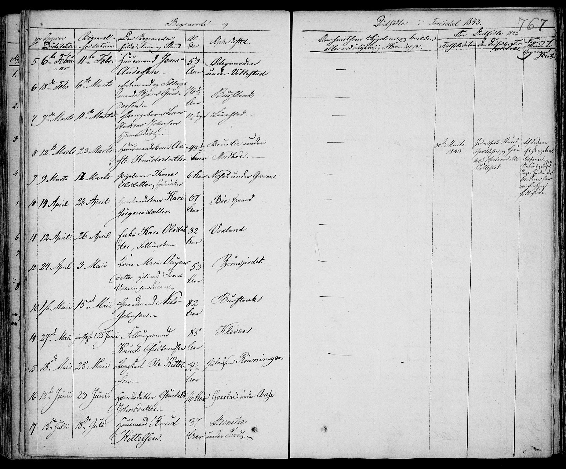 Drangedal kirkebøker, AV/SAKO-A-258/F/Fa/L0007b: Parish register (official) no. 7b, 1837-1856, p. 767