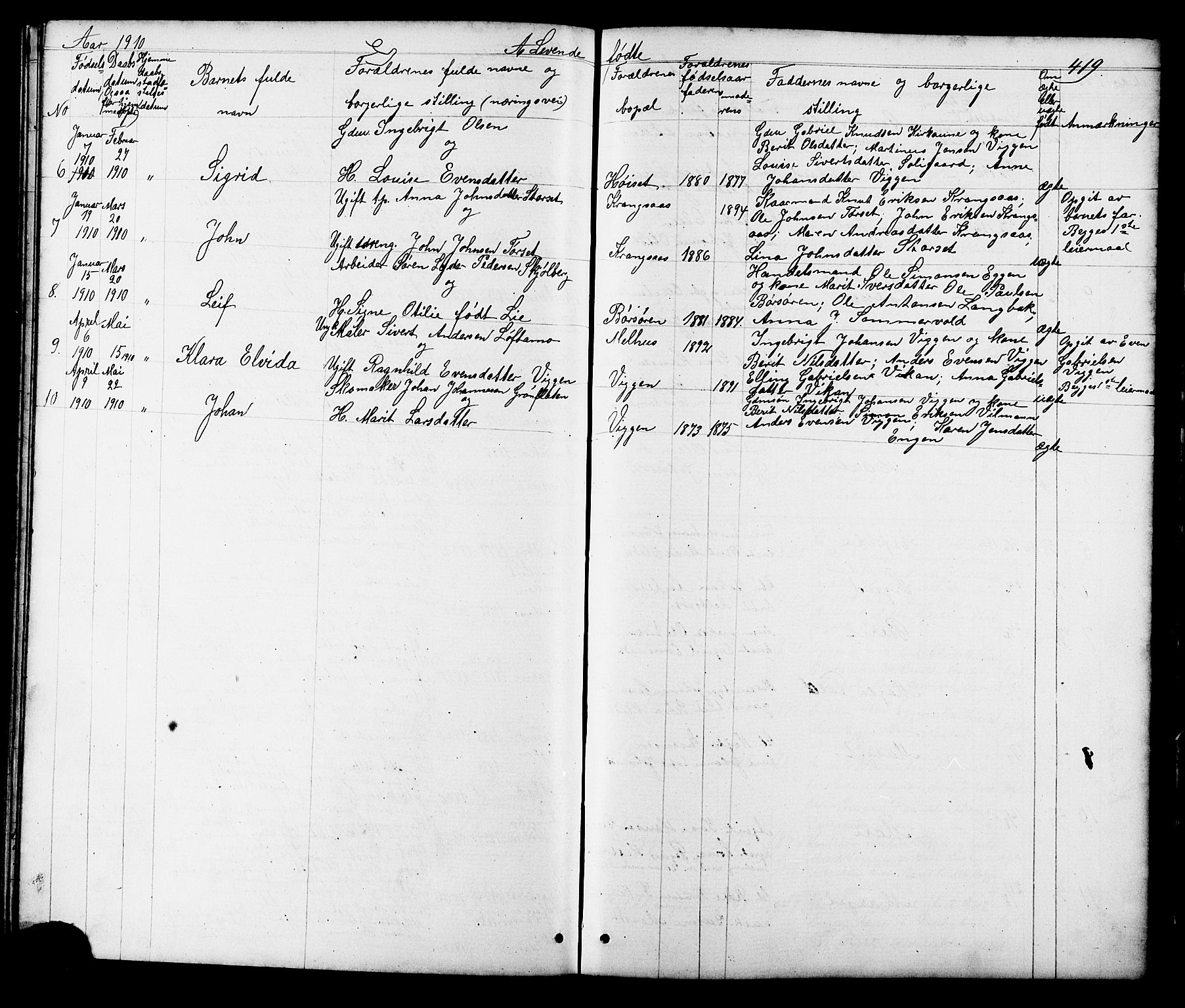 Ministerialprotokoller, klokkerbøker og fødselsregistre - Sør-Trøndelag, SAT/A-1456/665/L0777: Parish register (copy) no. 665C02, 1867-1915, p. 419