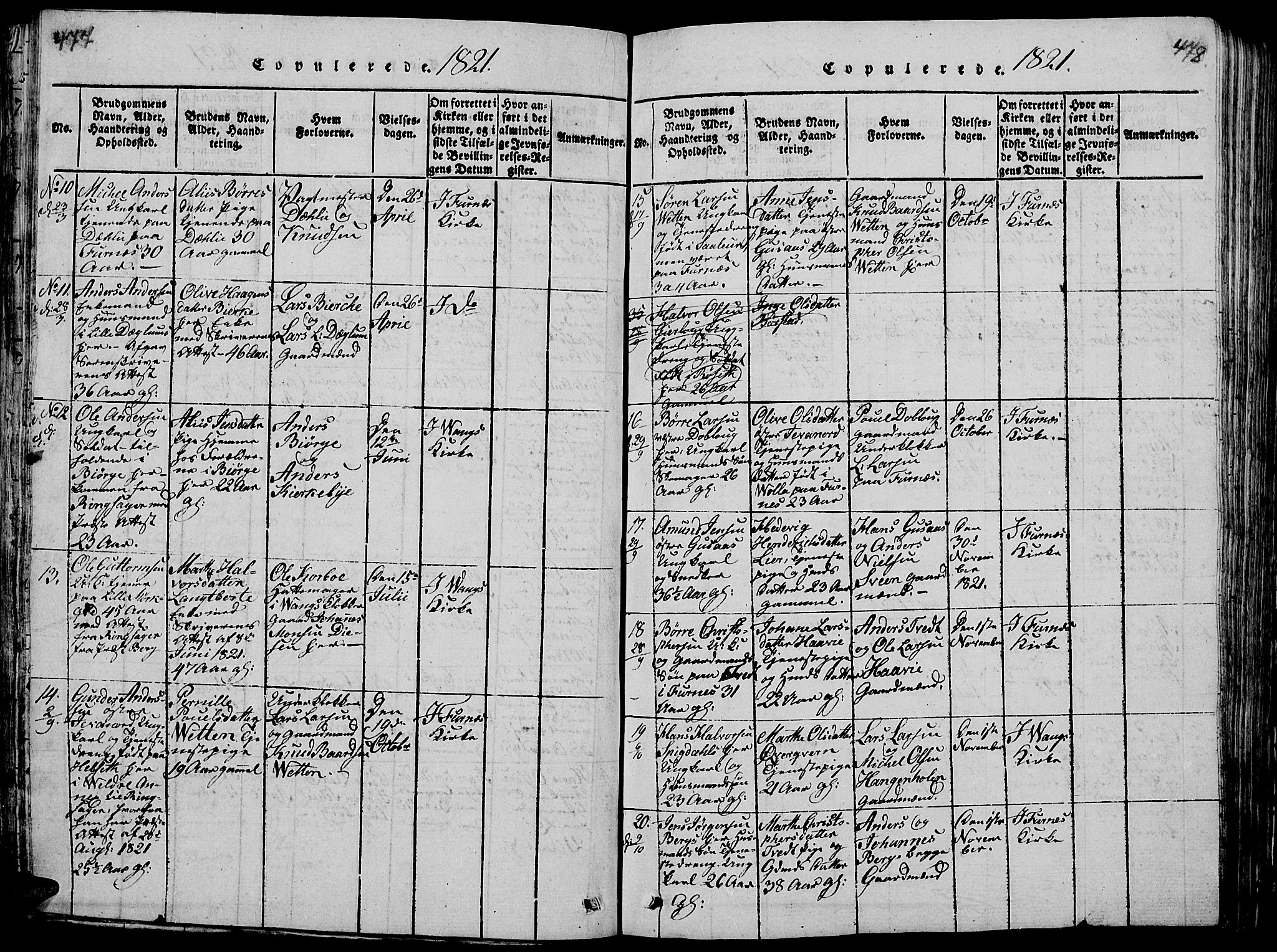 Vang prestekontor, Hedmark, AV/SAH-PREST-008/H/Ha/Hab/L0005: Parish register (copy) no. 5, 1815-1836, p. 477-478