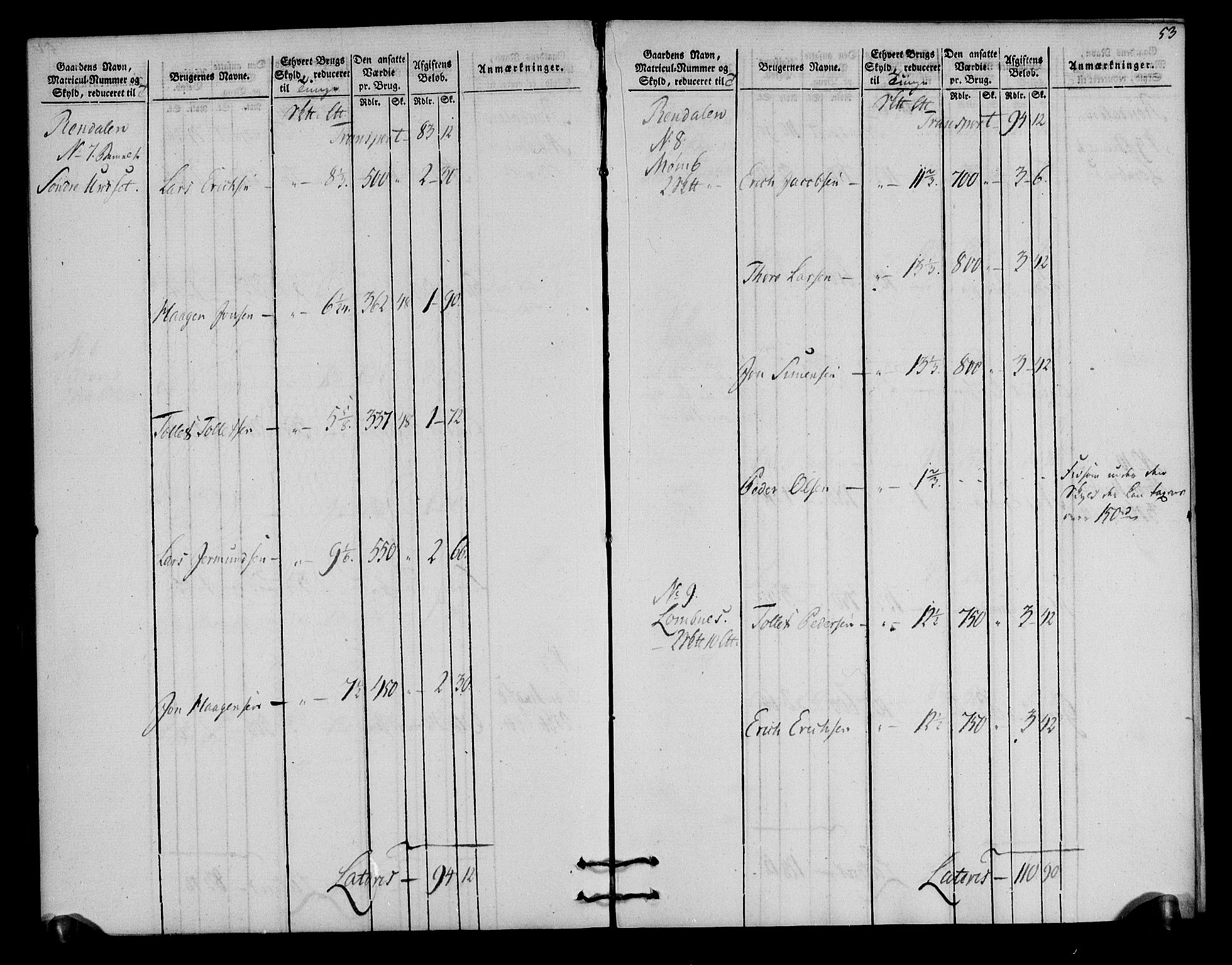 Rentekammeret inntil 1814, Realistisk ordnet avdeling, AV/RA-EA-4070/N/Ne/Nea/L0030: Østerdal fogderi. Oppebørselsregister, 1803-1804, p. 56