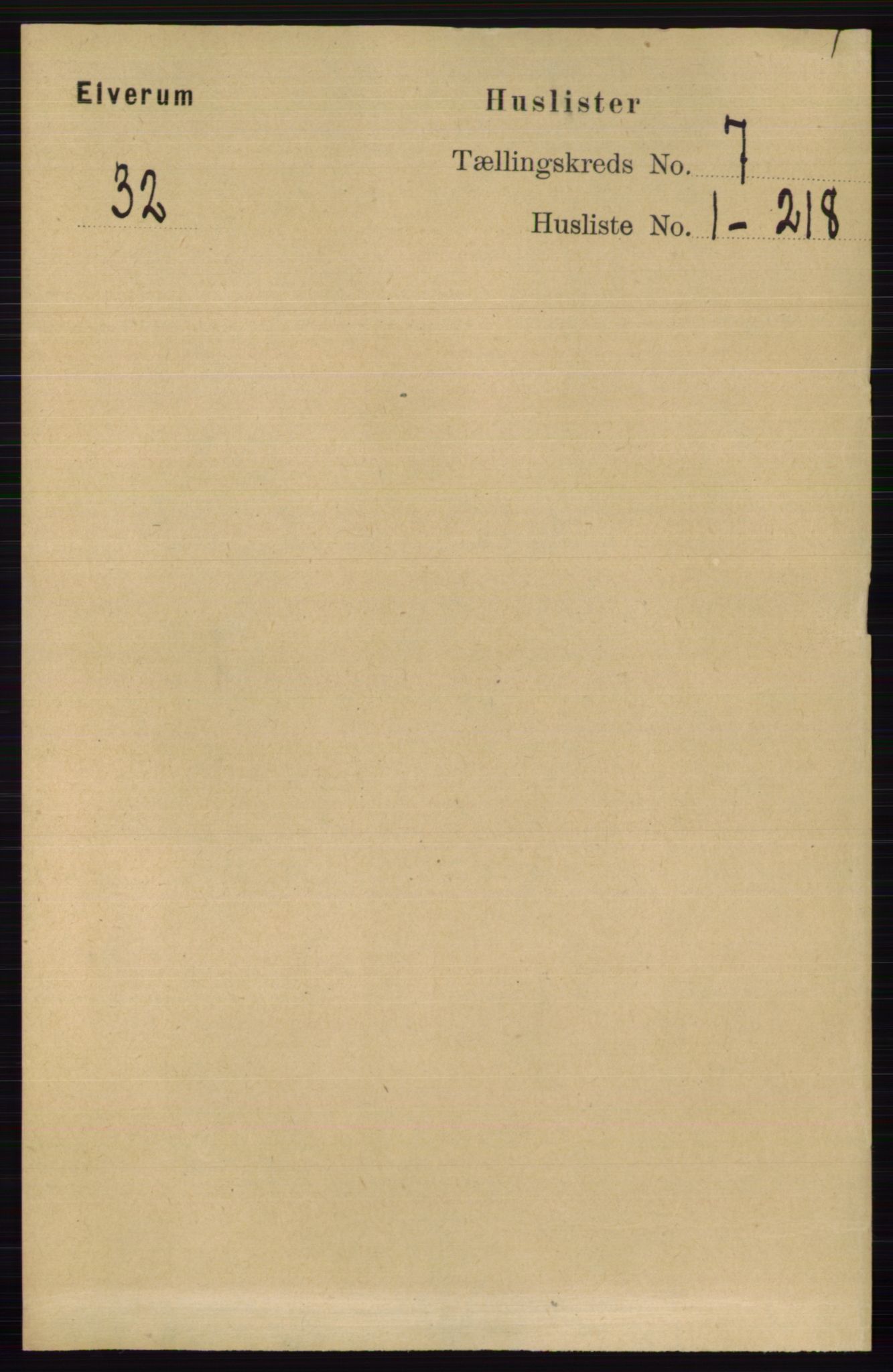 RA, 1891 census for 0427 Elverum, 1891, p. 5449