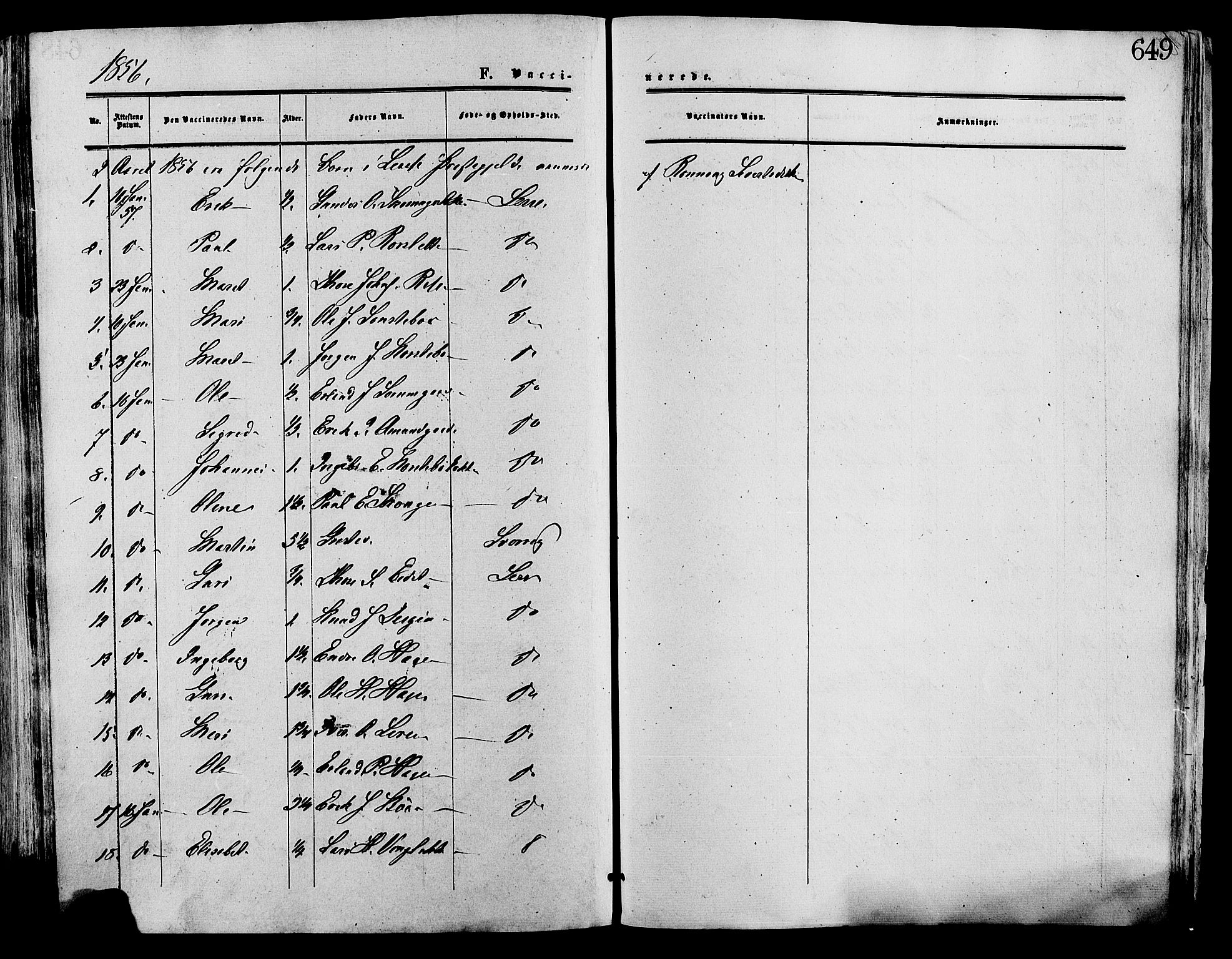 Lesja prestekontor, SAH/PREST-068/H/Ha/Haa/L0008: Parish register (official) no. 8, 1854-1880, p. 649