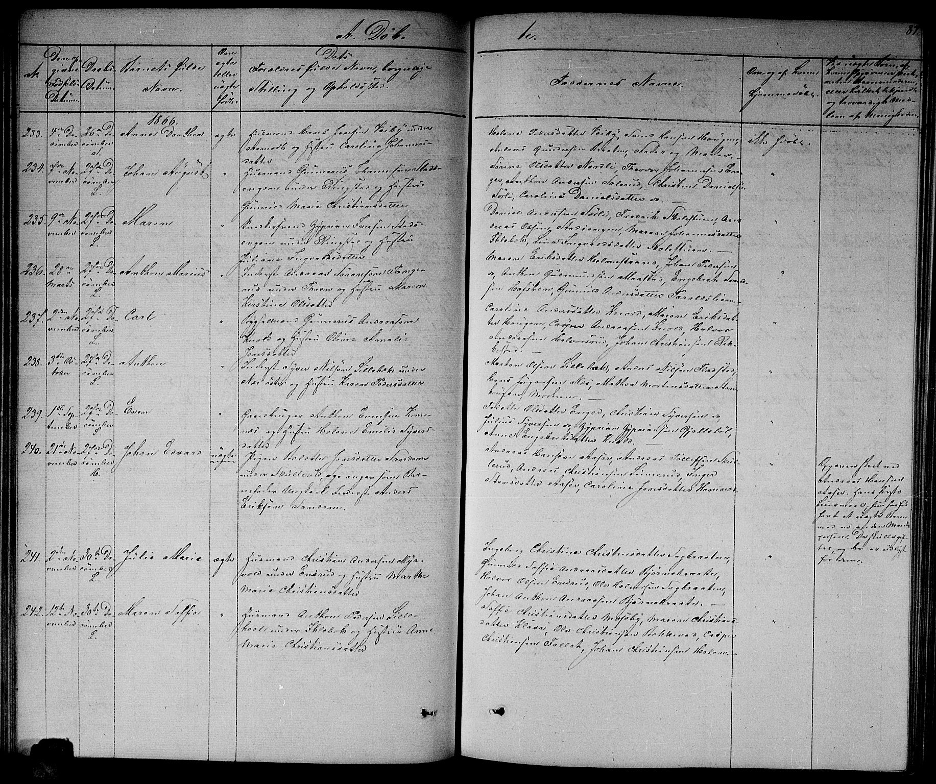 Høland prestekontor Kirkebøker, AV/SAO-A-10346a/G/Ga/L0005: Parish register (copy) no. I 5, 1862-1869, p. 87