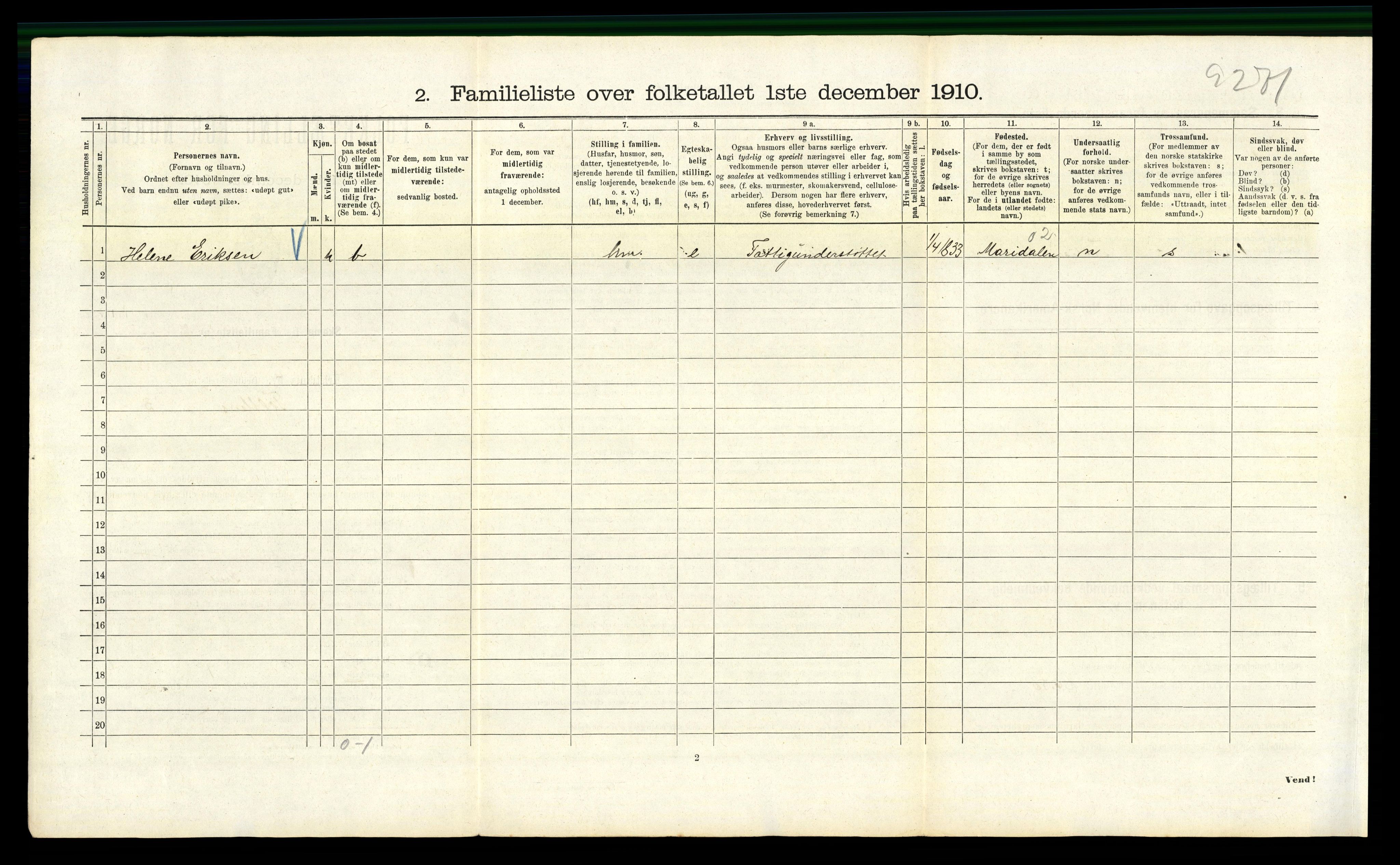 RA, 1910 census for Kristiania, 1910, p. 103452