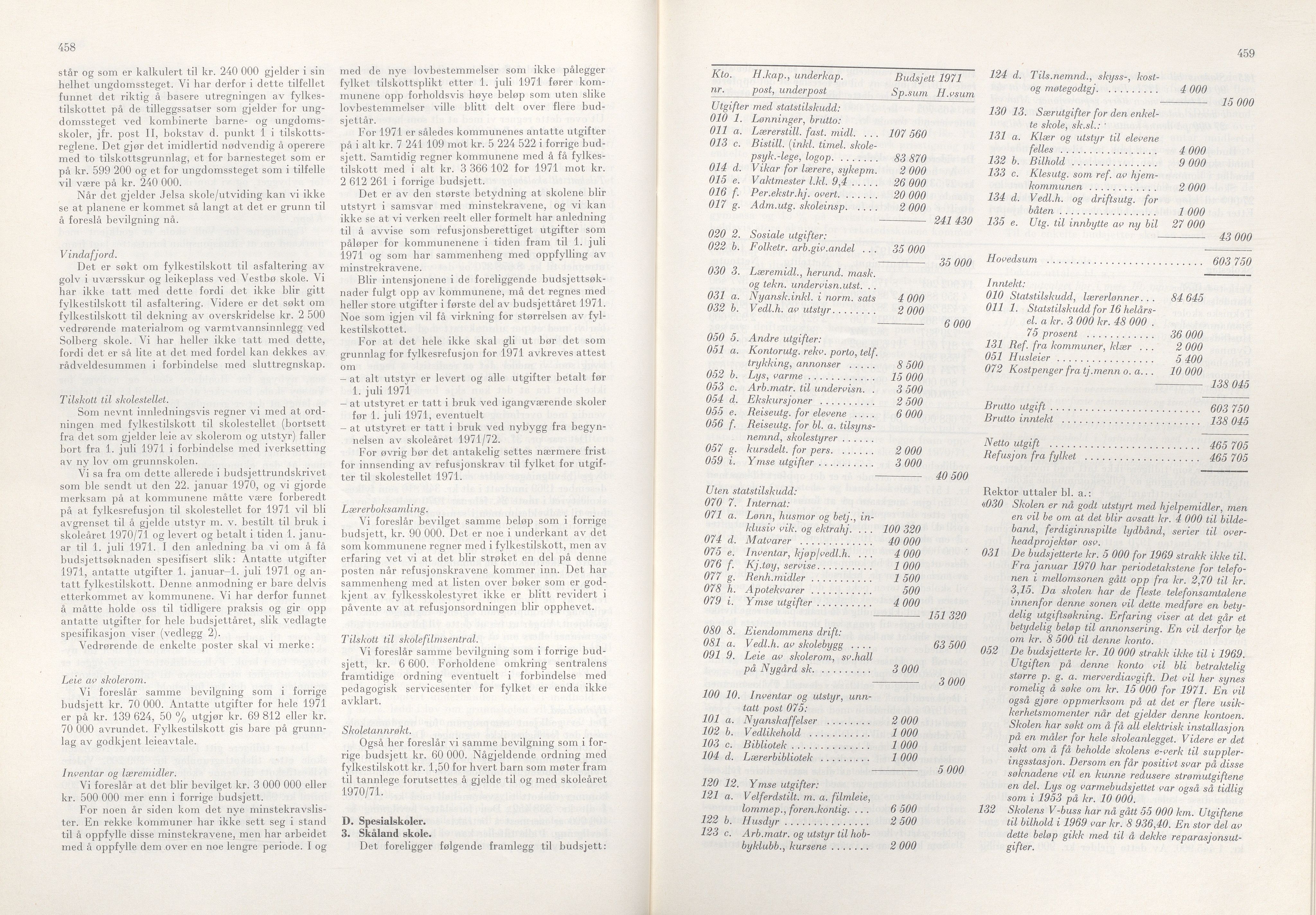 Rogaland fylkeskommune - Fylkesrådmannen , IKAR/A-900/A/Aa/Aaa/L0090: Møtebok , 1970, p. 458-459