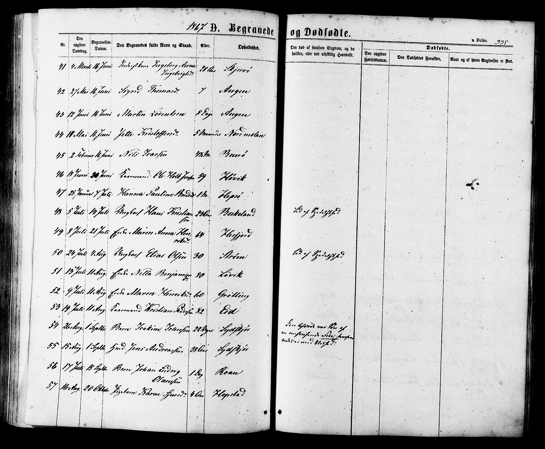 Ministerialprotokoller, klokkerbøker og fødselsregistre - Sør-Trøndelag, AV/SAT-A-1456/657/L0706: Parish register (official) no. 657A07, 1867-1878, p. 335