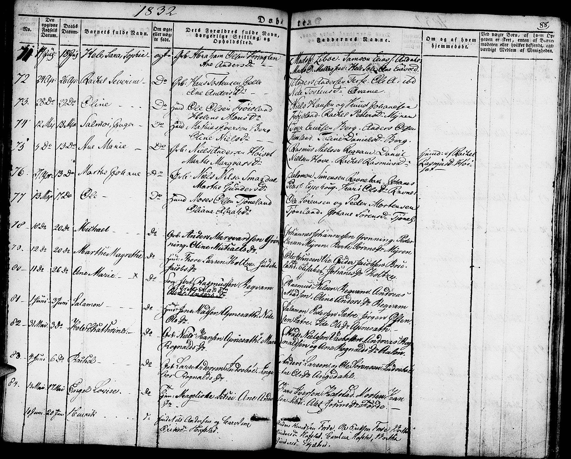Førde sokneprestembete, SAB/A-79901/H/Haa/Haaa/L0006: Parish register (official) no. A 6, 1821-1842, p. 88