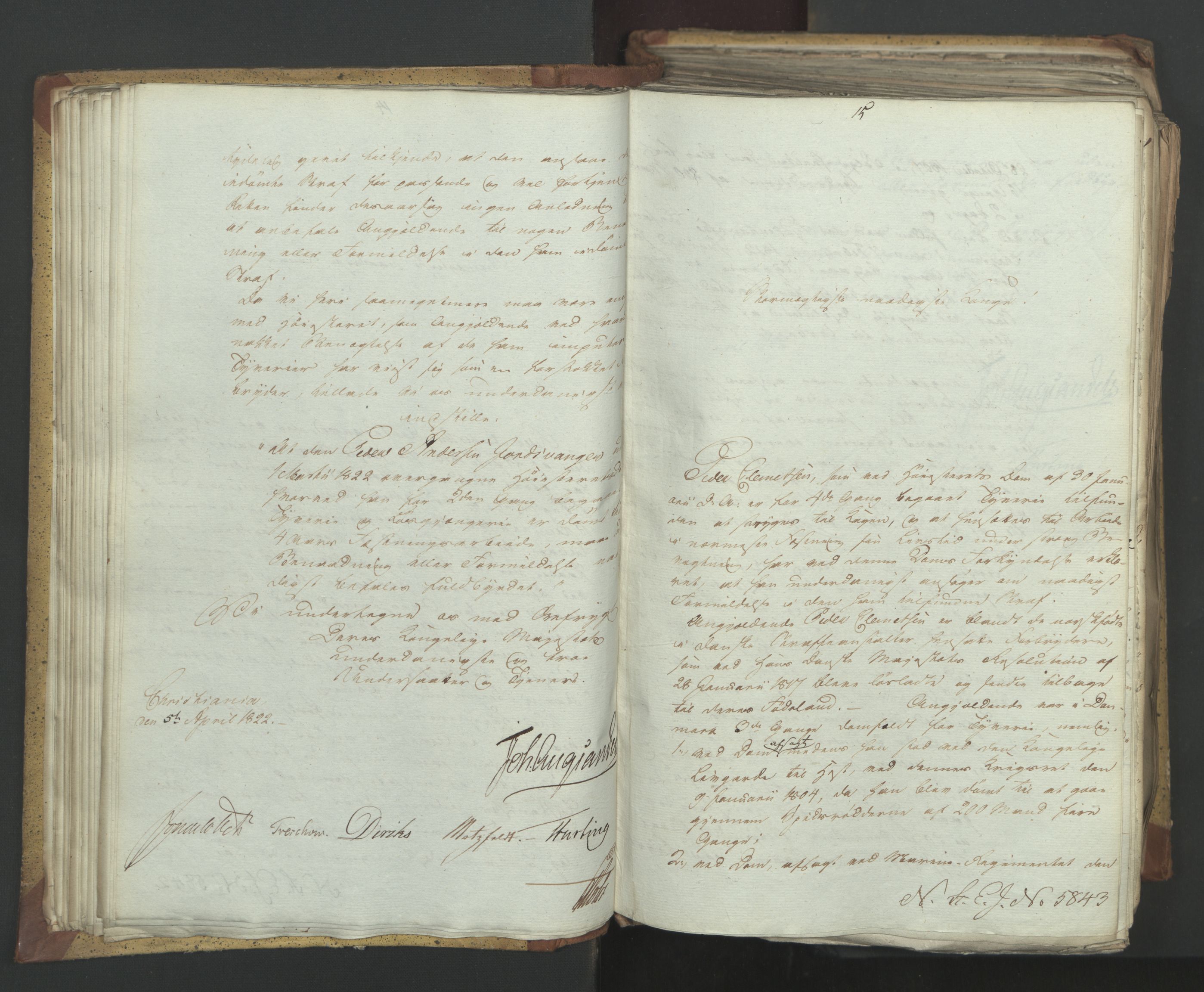 Statsrådsavdelingen i Stockholm, AV/RA-S-1003/D/Da/L0030: Regjeringsinnstillinger nr. 5800-5931, 1822, p. 76